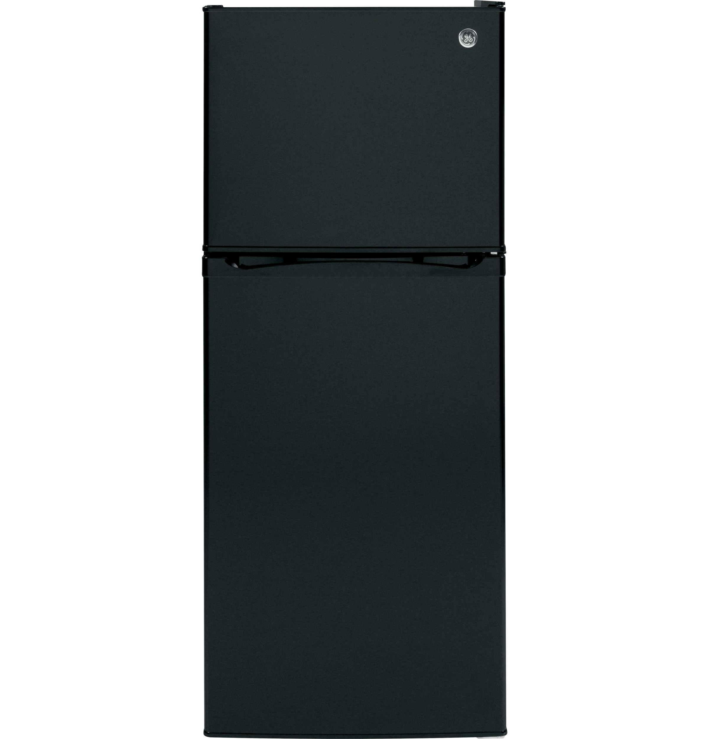 GE 11.55-cu ft Counter-depth Top-Freezer Refrigerator (Black) ENERGY ...