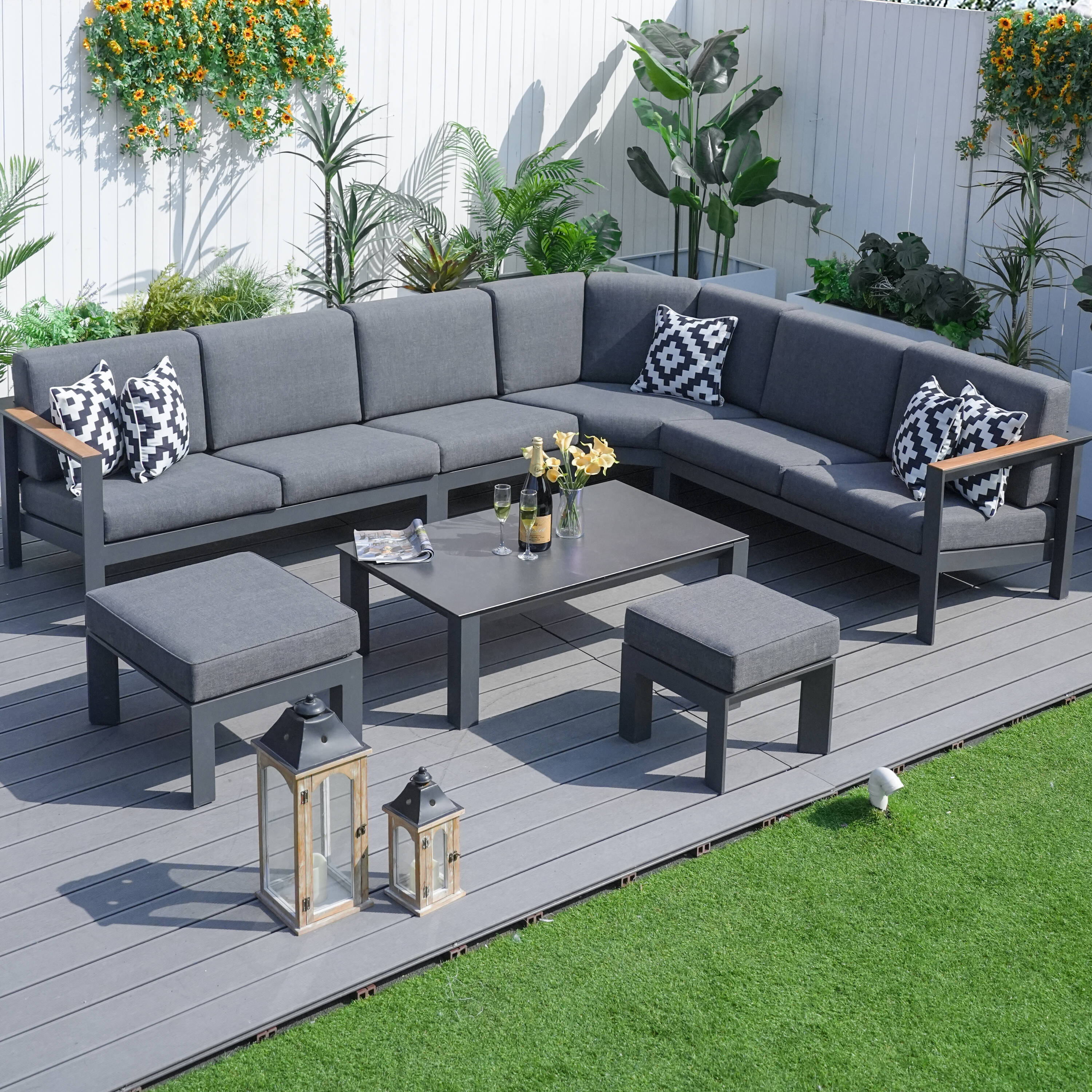 Direct Wicker DWS-2327-GR Patio-Conversation-Sets - View #2