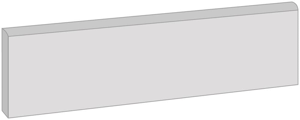 Emser A85BLUEGR0312SBM Blue Emotion Gray Porcelain Bullnose Tile (Common: 3-in x 12-in; Actual: 3-in x 12-in)