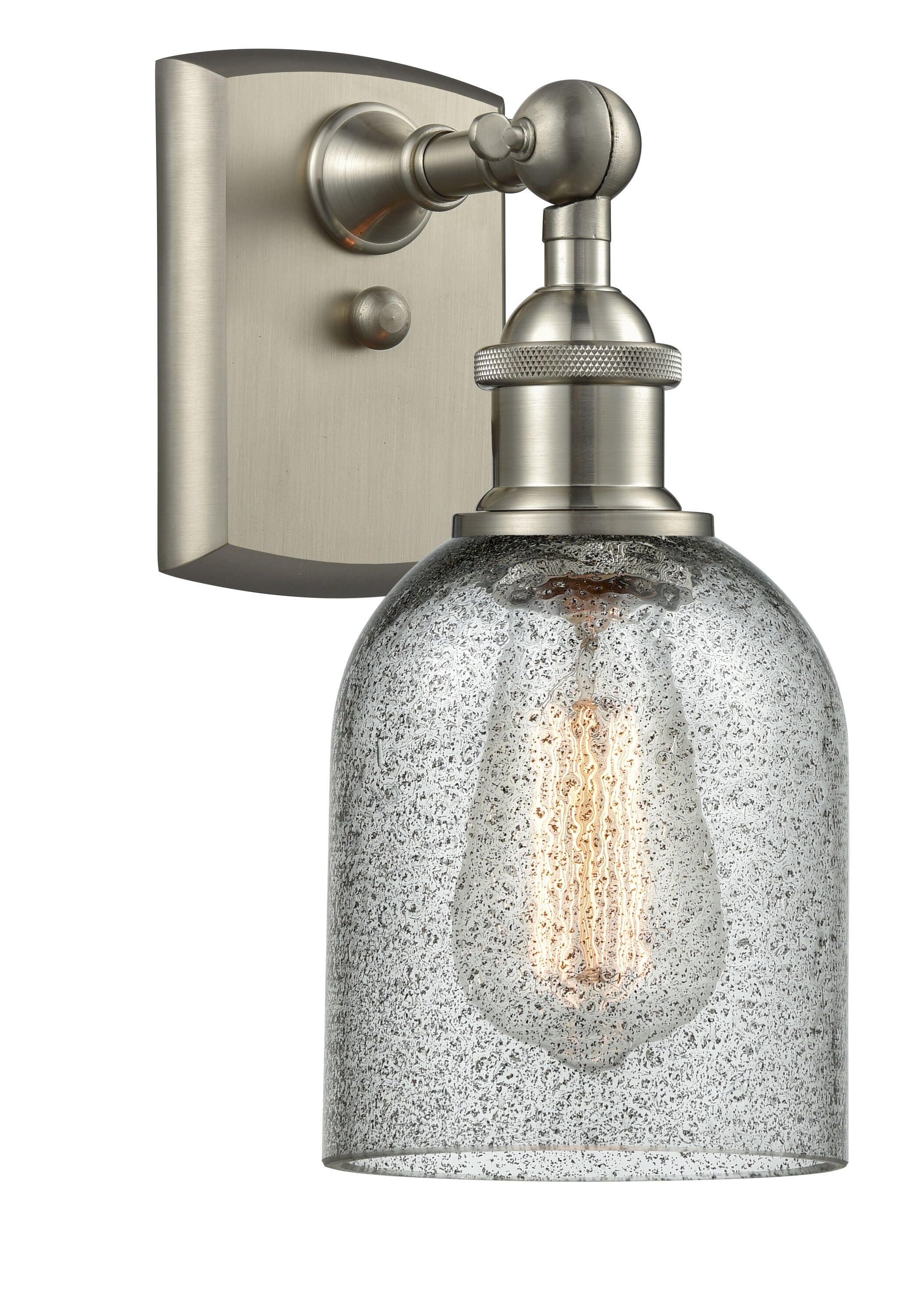 Innovations Lighting 516-1W-SN-G257 Caledonia 5-in W 1 -Light Brushed Nickel Industrial Wall Sconce