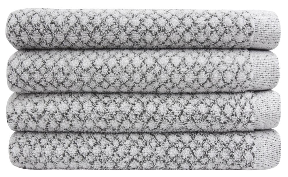 Everplush Essential Diamond Hand Towels in Spearmint (Set of 4)