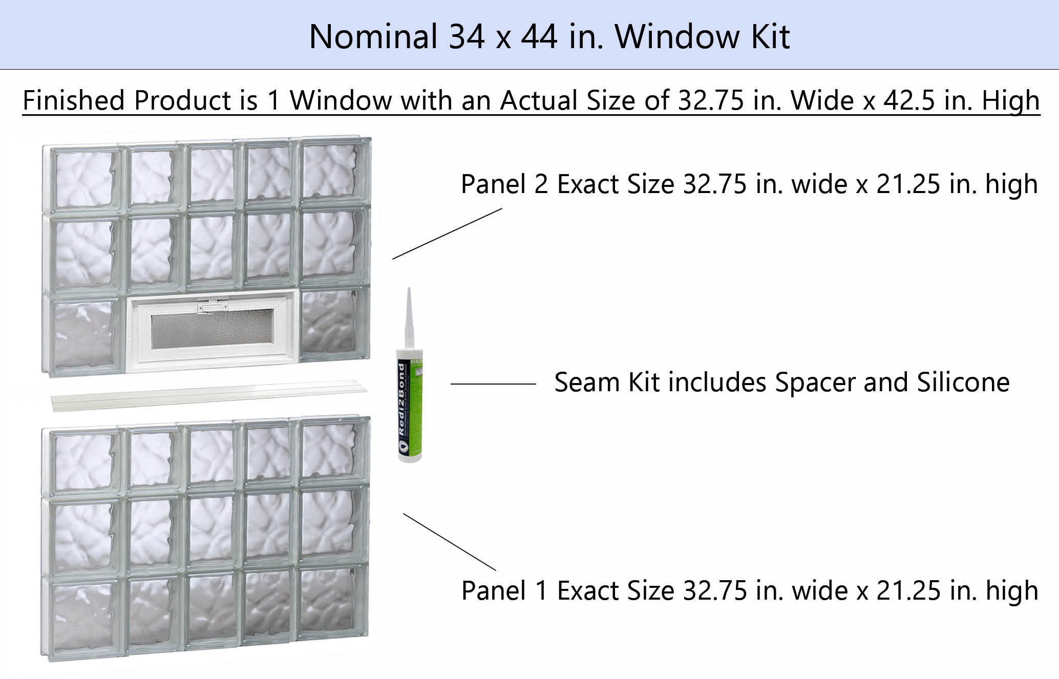 REDI2SET V3444DC Glass-Block-Windows - View #2