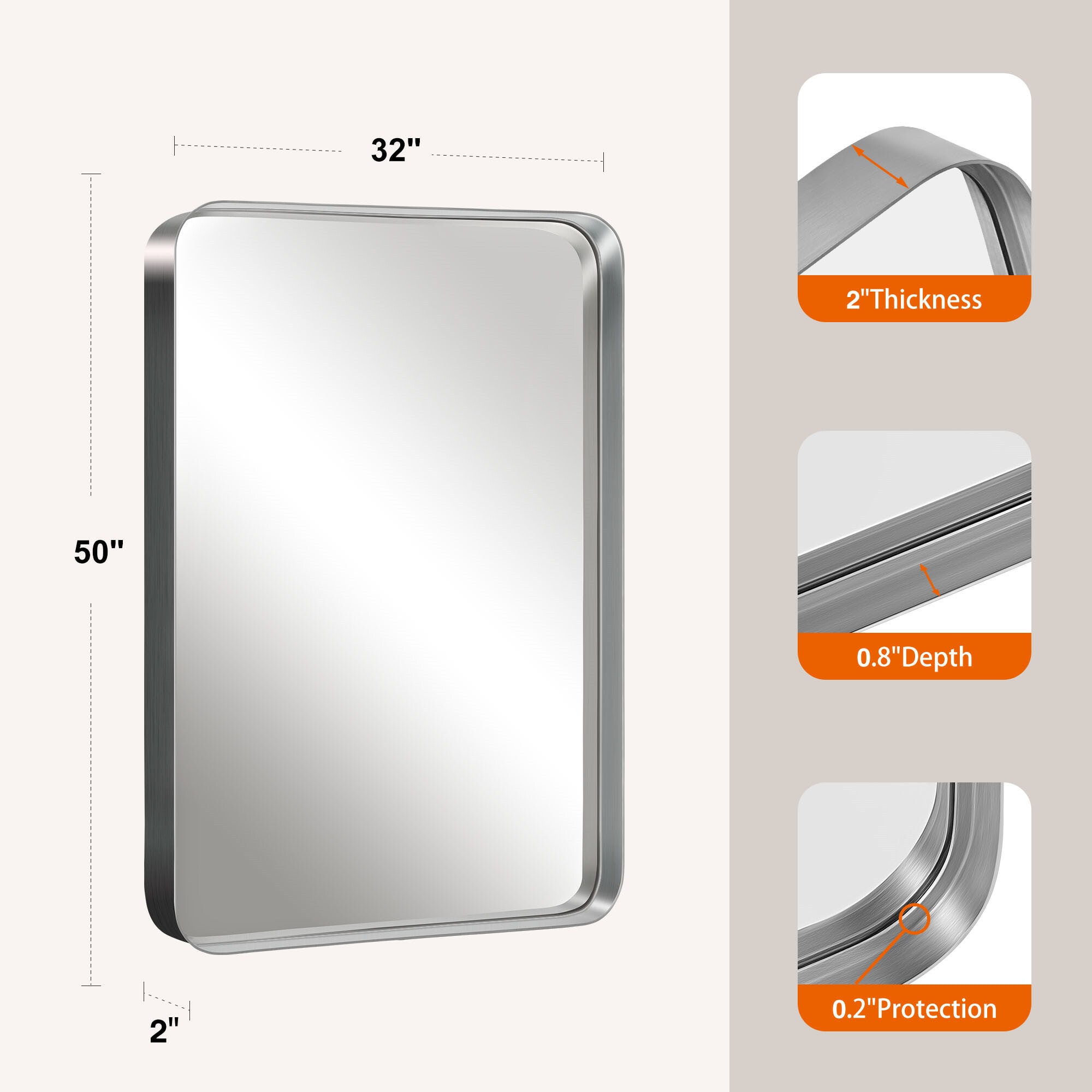Dovelina LS-A-MR01121 Framed-Bath-Mirrors - View #6