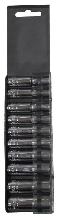 Blue Hawk 343-10A.BH 10-Piece Standard (SAE) 1/4-in Drive 6-Point Socket Set