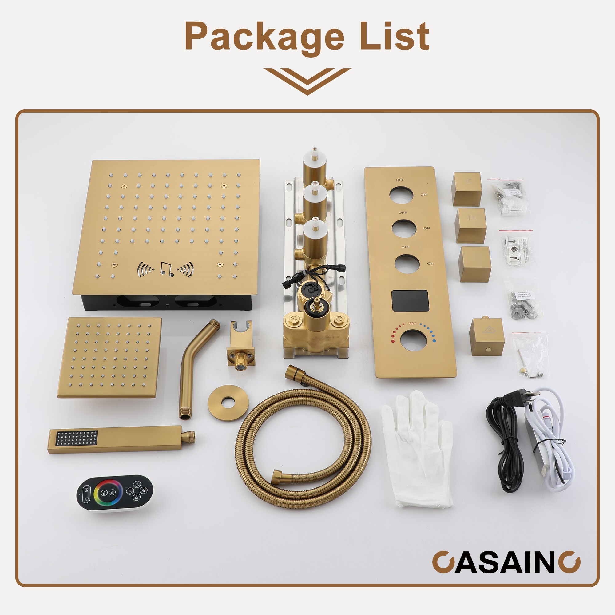 CASAINC KCHS0018-LEDBG Showerhead-Bar-Panels - View #6