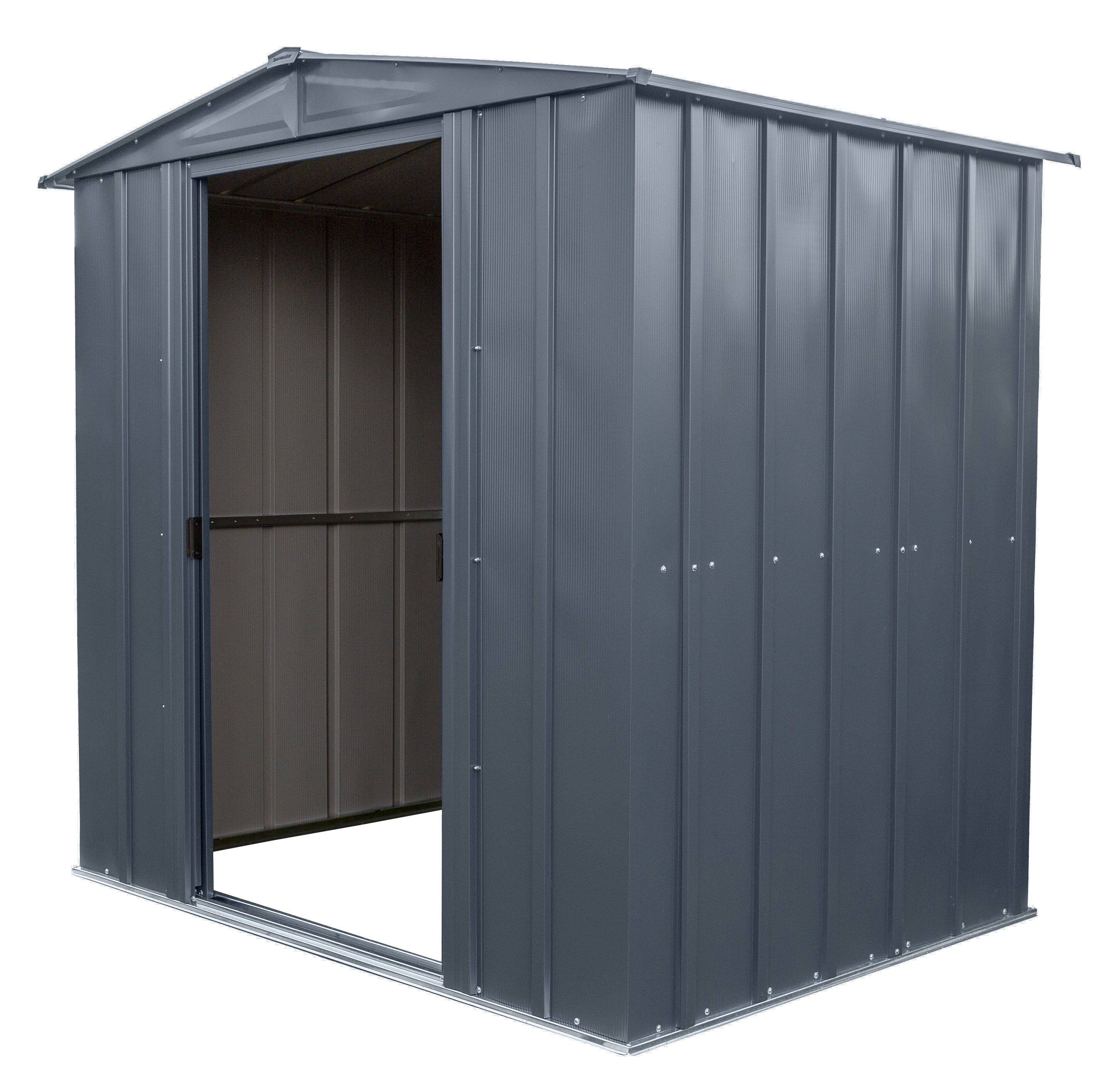 Arrow 6-ft x 5-ft Galvanized Steel Storage Shed in the Metal Storage ...