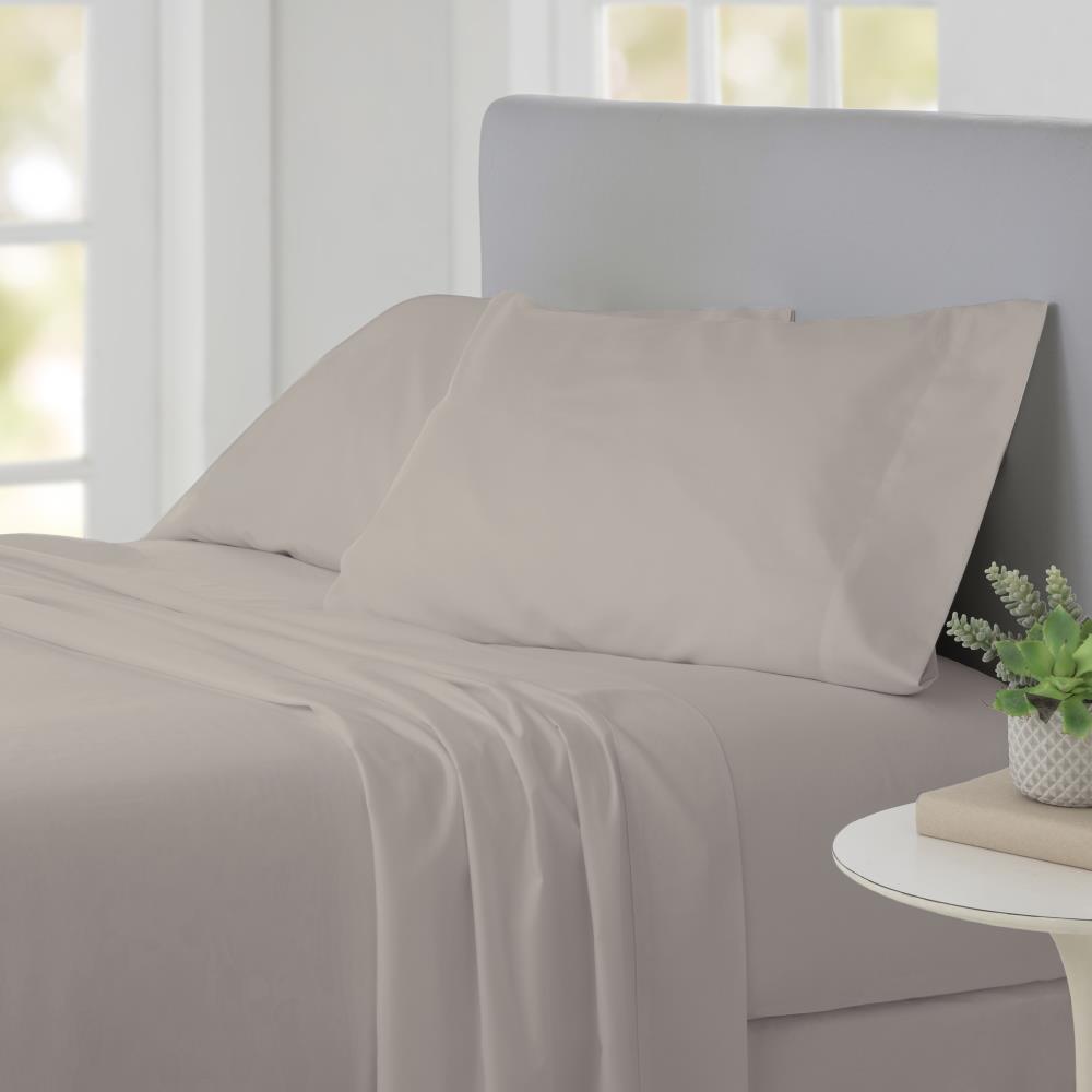 WestPoint Home 028828614162 Triblend Twin 300-Thread Count Cotton Blend Beige Bed Sheet