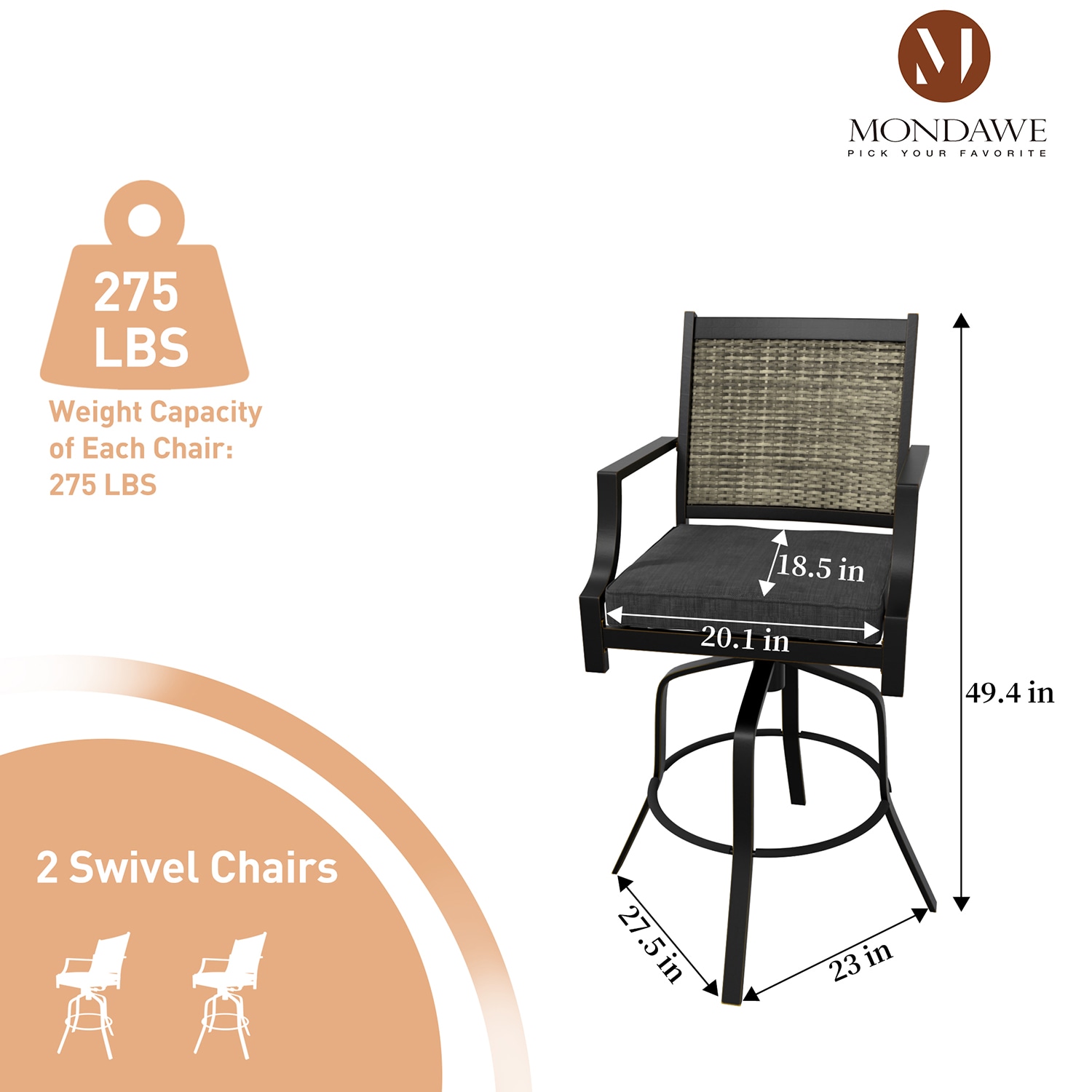 Mondawe 21OD140122OR Patio-Chairs - View #7