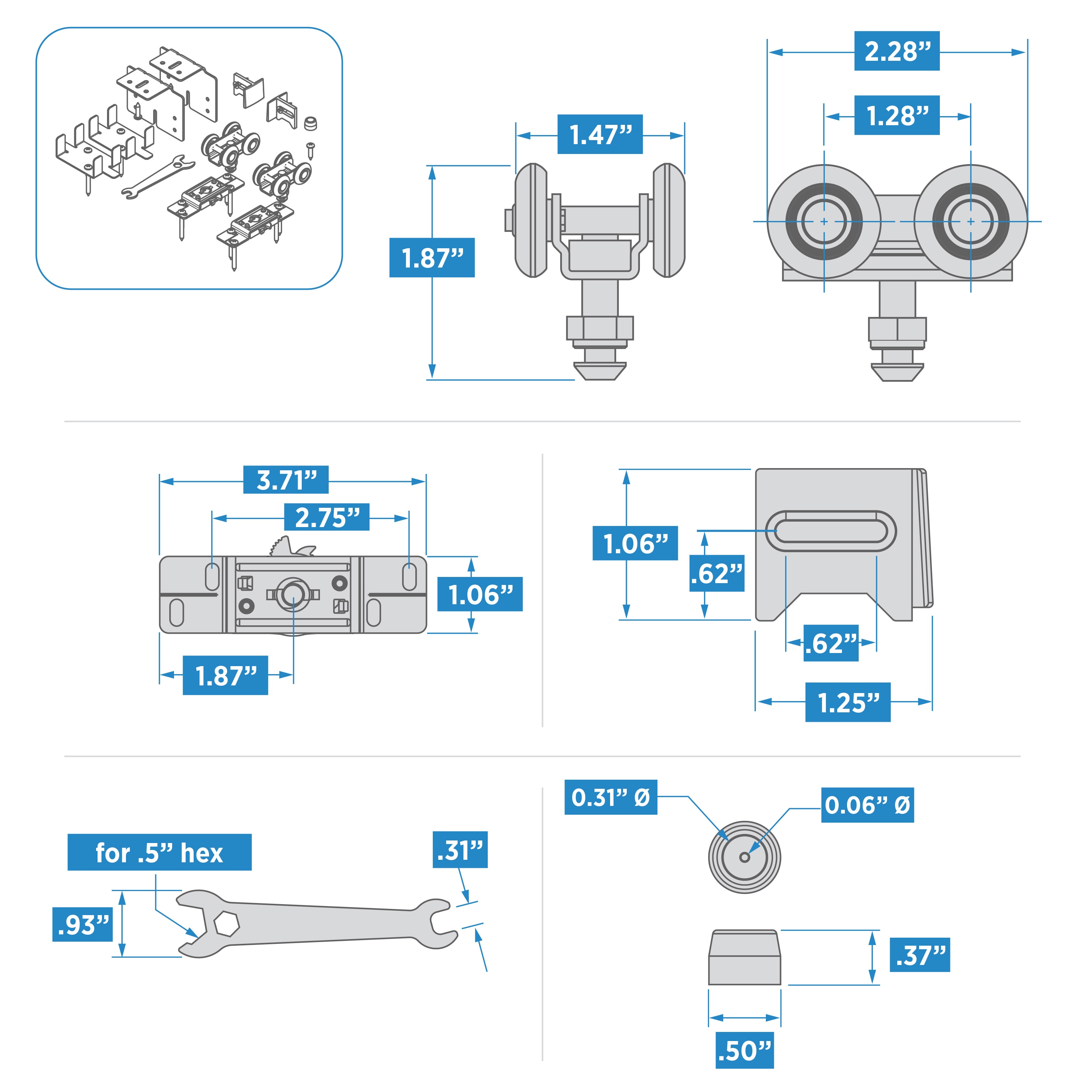 National Hardware N236-023 Pocket-Door-Hardware-Kits - View #5