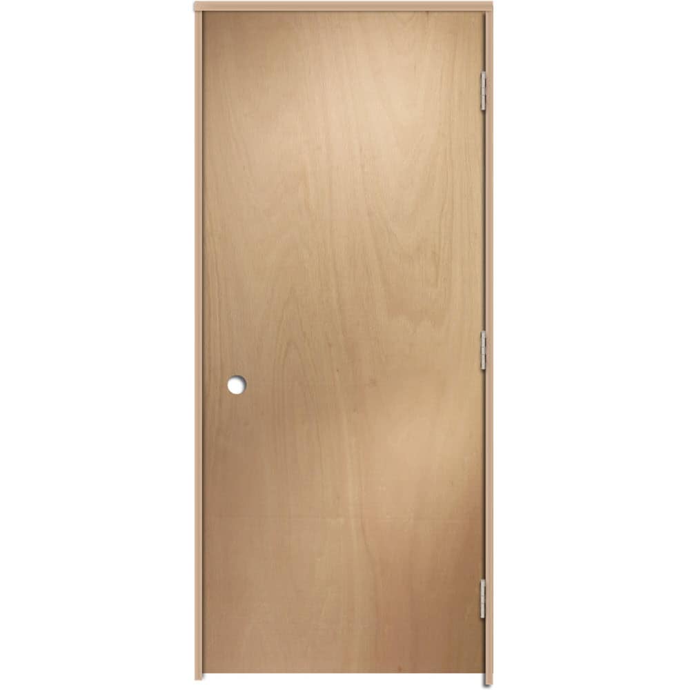 RELIABILT LO796316 24-in x 80-in Unfinished Hollow core Flush Left hand Smooth Unfinished Lauan Wood Flat Jamb Single Prehung Interior Door