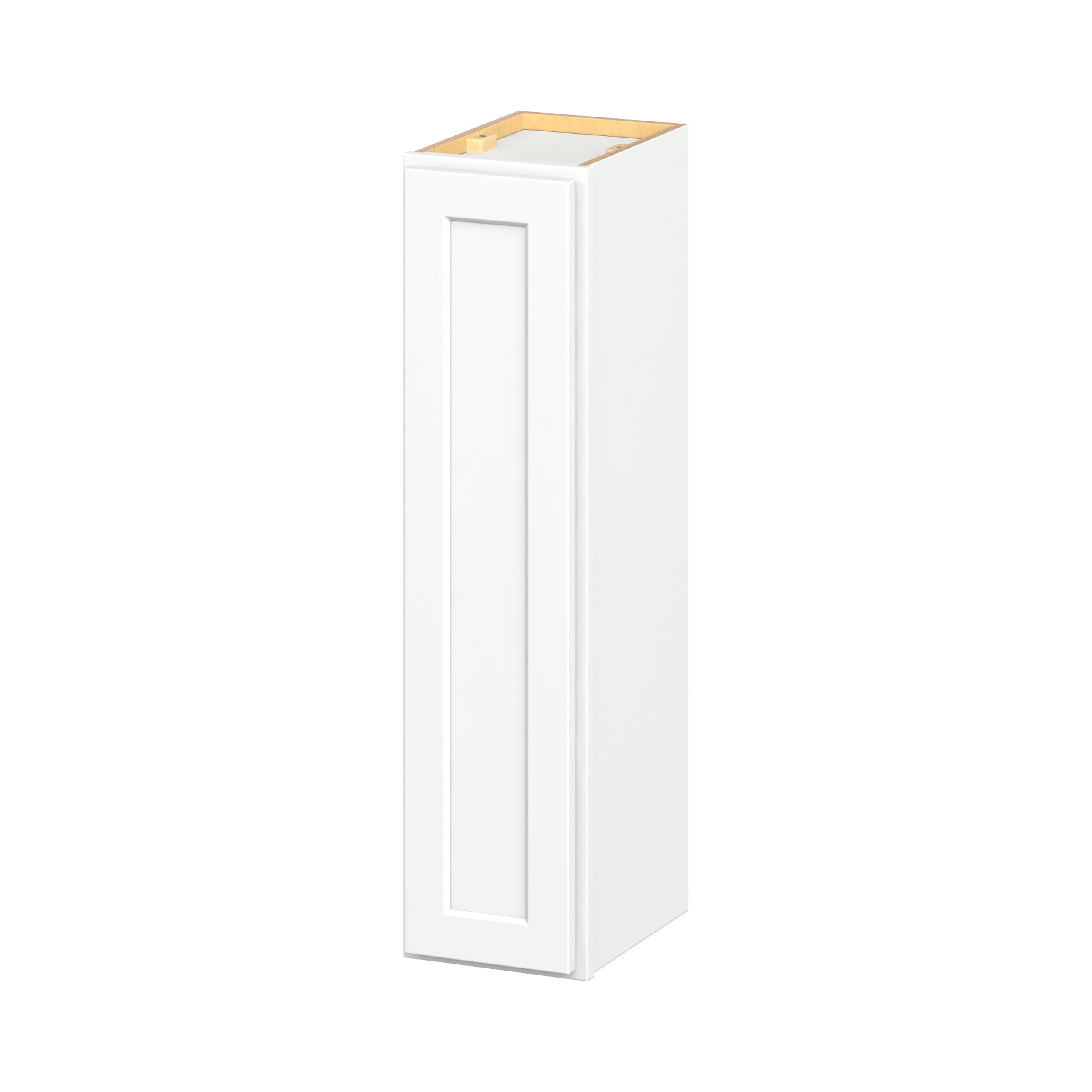 Hugo&Borg W936(L/R)-GL PRO Glendale 9-in W x 36-in H x 12-in D Pure White Wall Ready to assemble Plywood Cabinet (Recessed Panel Shaker)
