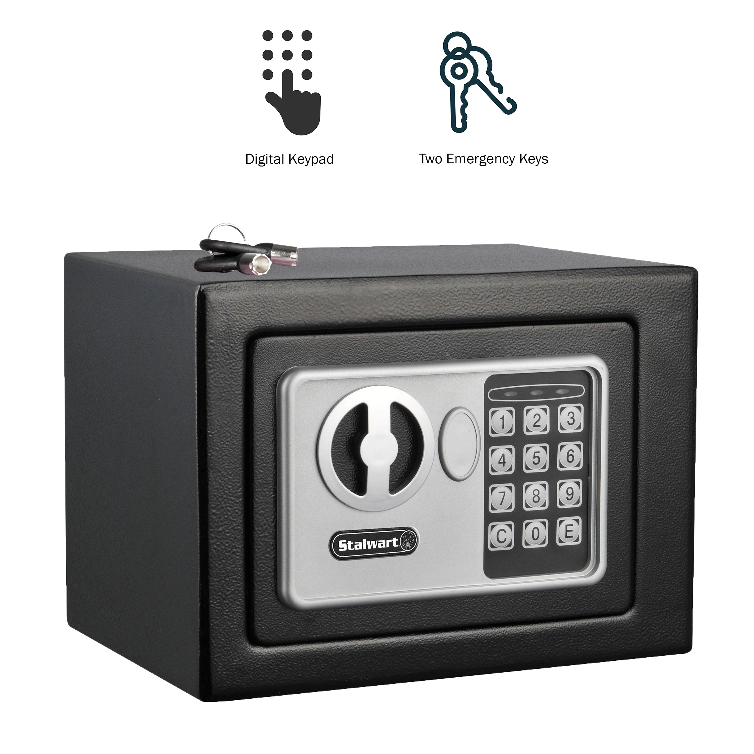 Basics Digital Safe With Electronic Keypad Locker For Home , Gross  Capacity - 39L (Net - 33L), Black