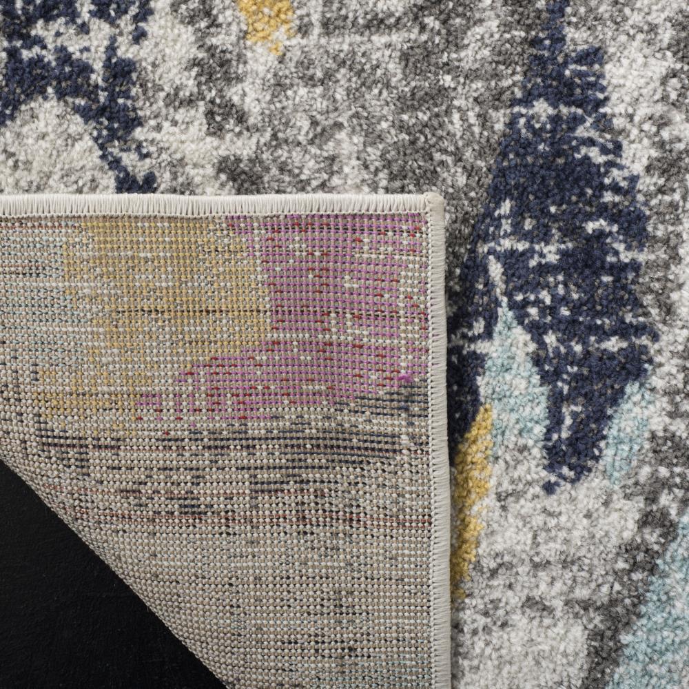 Gray and Multicolor Abstract Ikat Print 6' x 9' Area Rug
