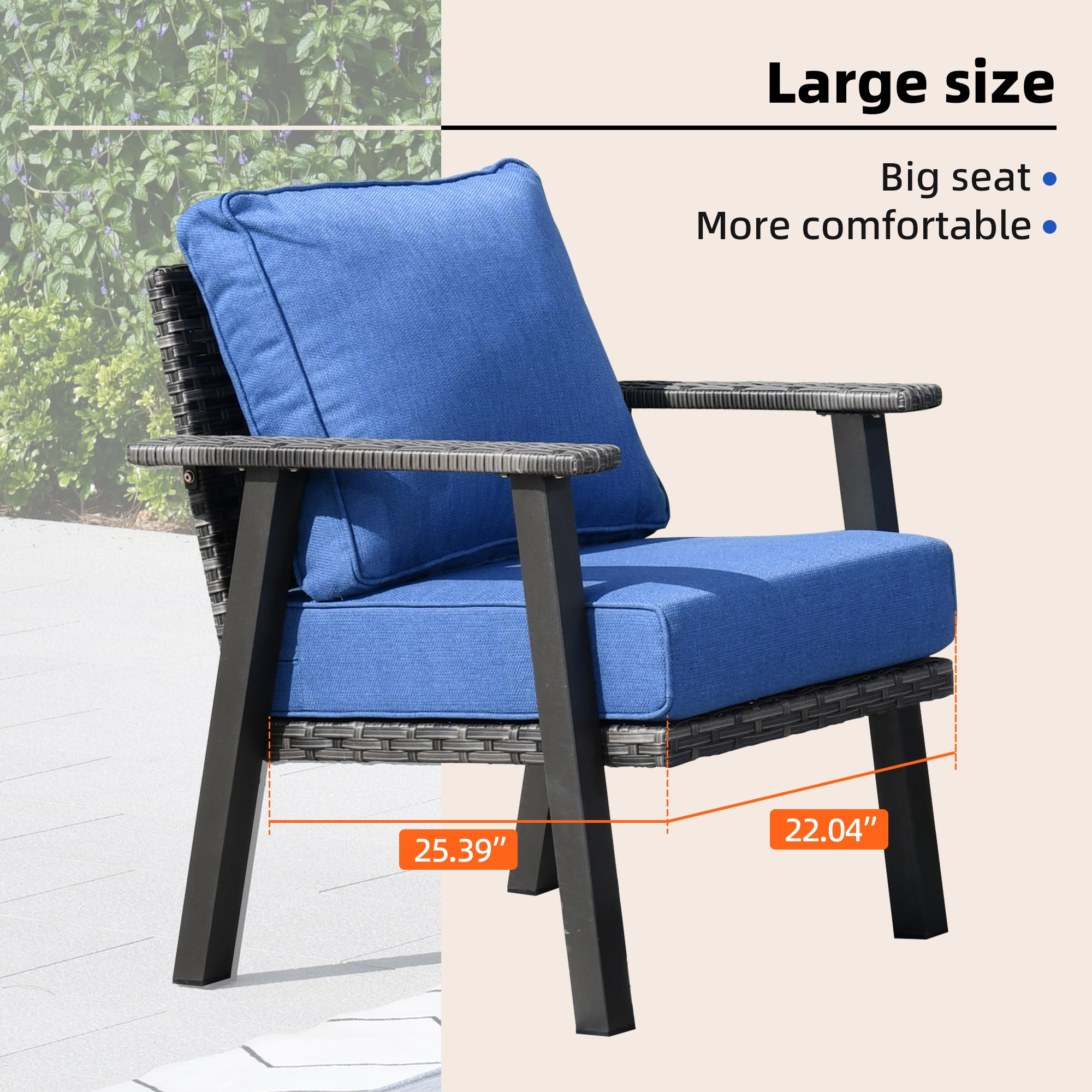 Pouuin SHW50T07 Patio-Conversation-Sets - View #7