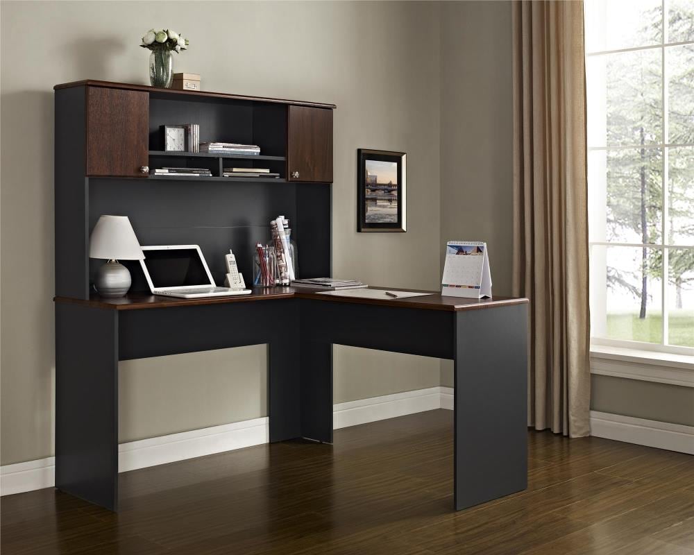 Mainstays l shaped desk in deals espresso