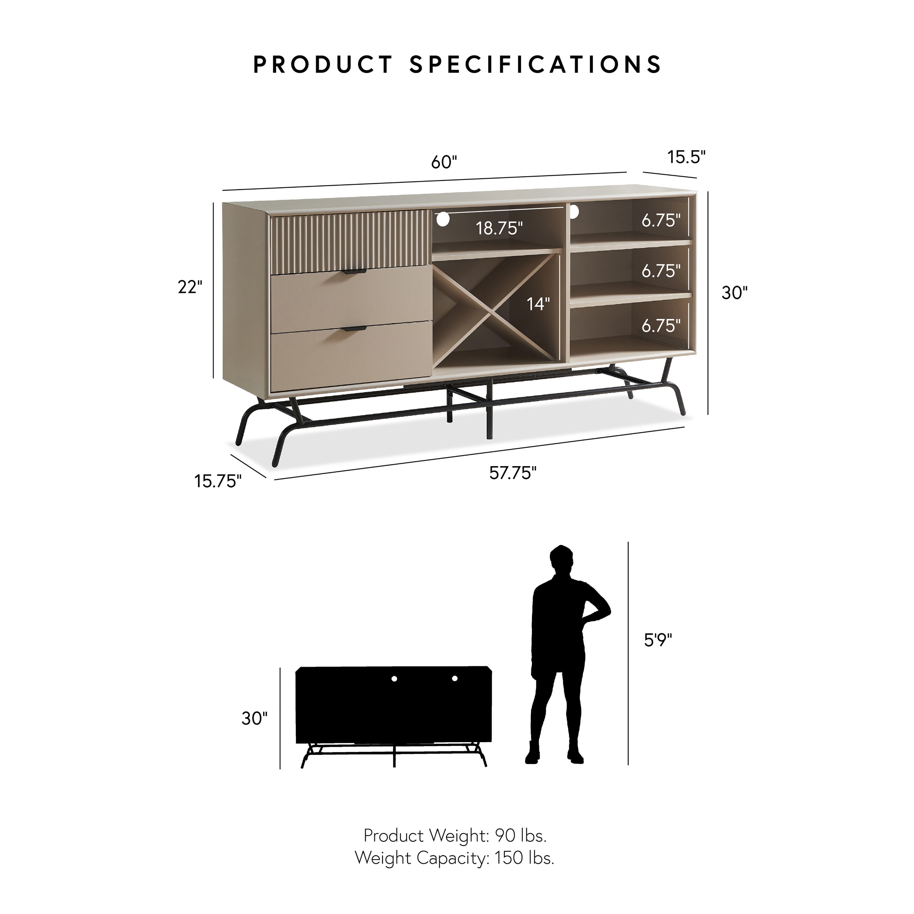 Furniture of America IDI-233176 Tv-Stands - View #3