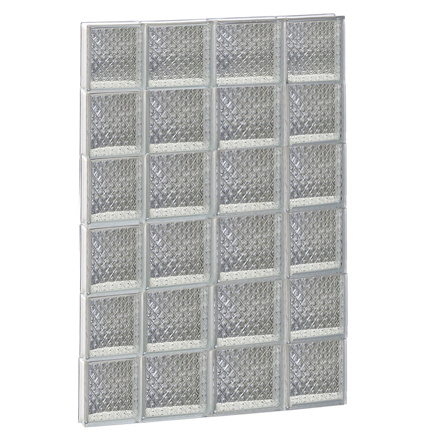 REDI2SET S2848DP Diamond Glass 27-in x 46-1/2-in Frameless Replacement Glass Block Window