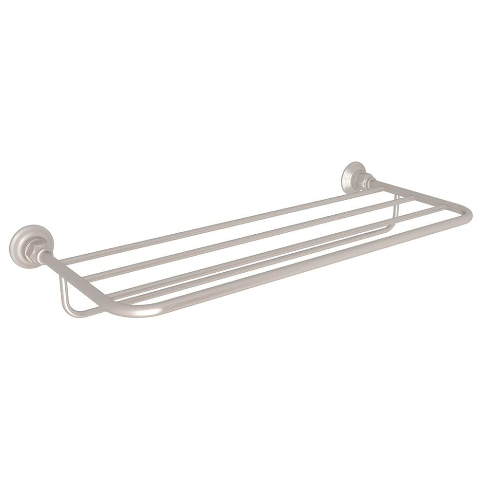 Rohl ROT10STN Country Bath Satin Nickel Wall mount Towel Rack 23.5-in x 3-in x 11-in