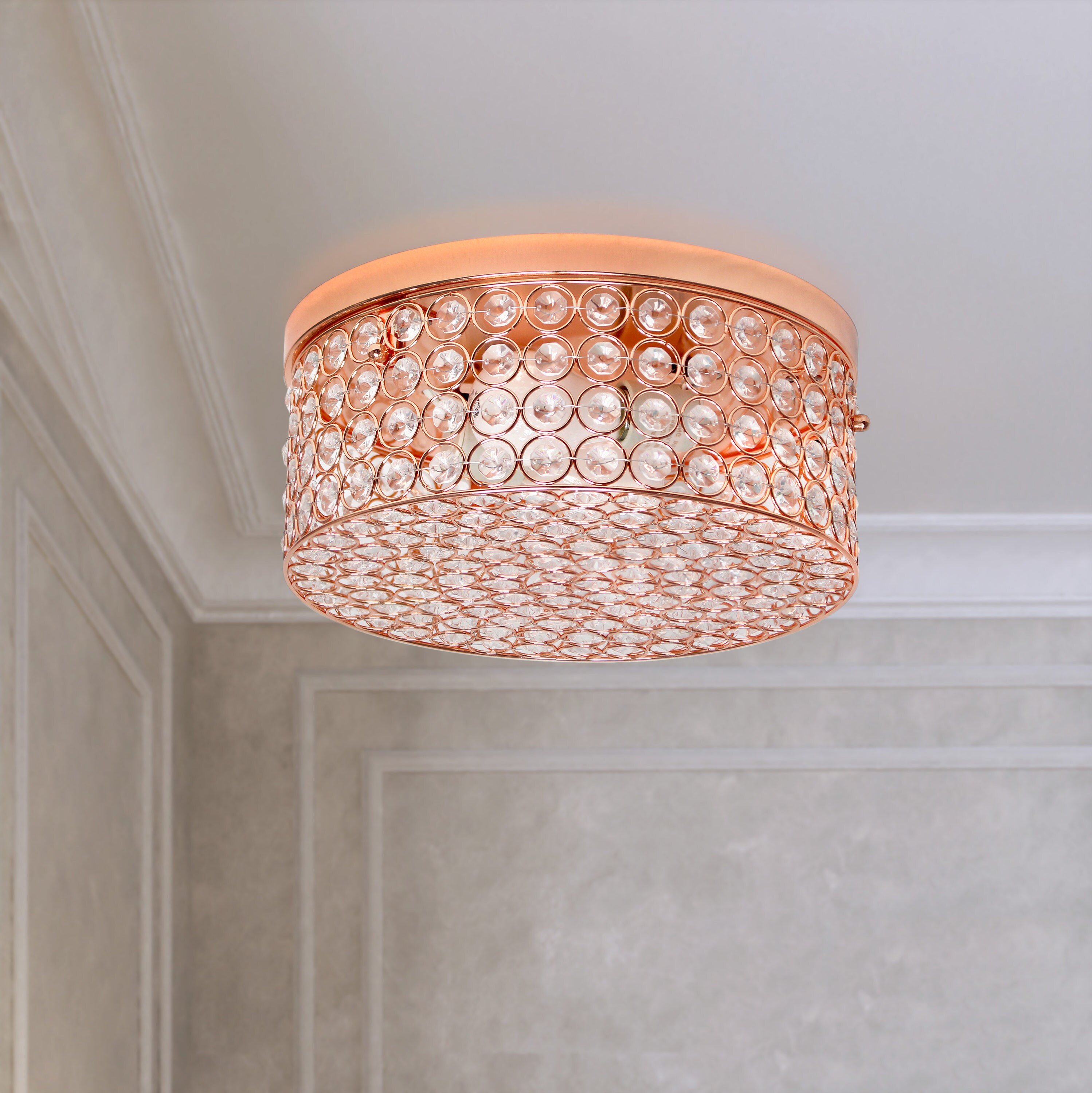 rose gold flush mount ceiling light