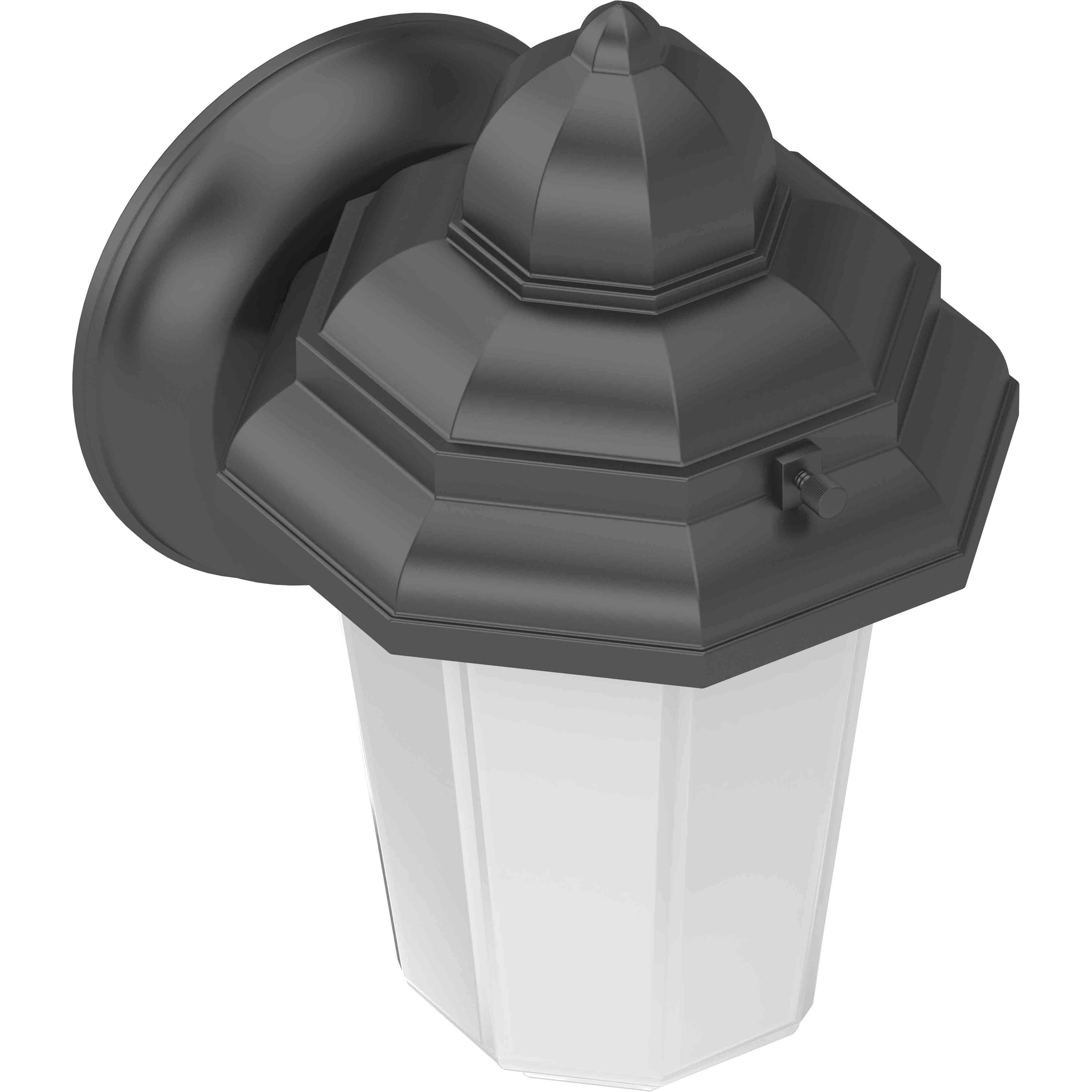 Lustrous Shine Black Outdoor Wall Sconce, 8.75" Dimmable Lantern