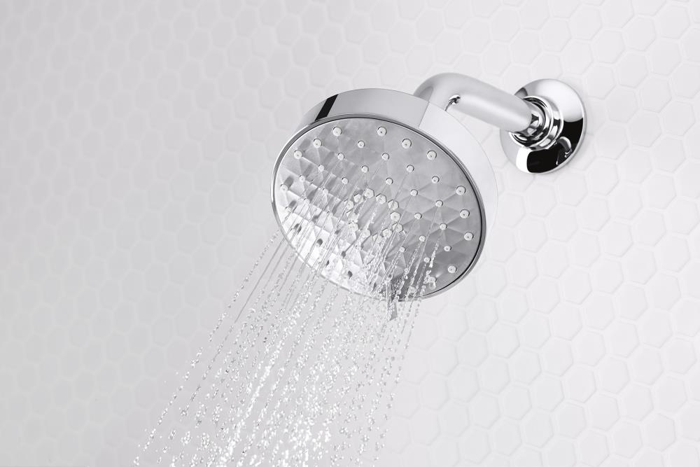 Polished Chrome Multifunction Wall Mounted Showerhead