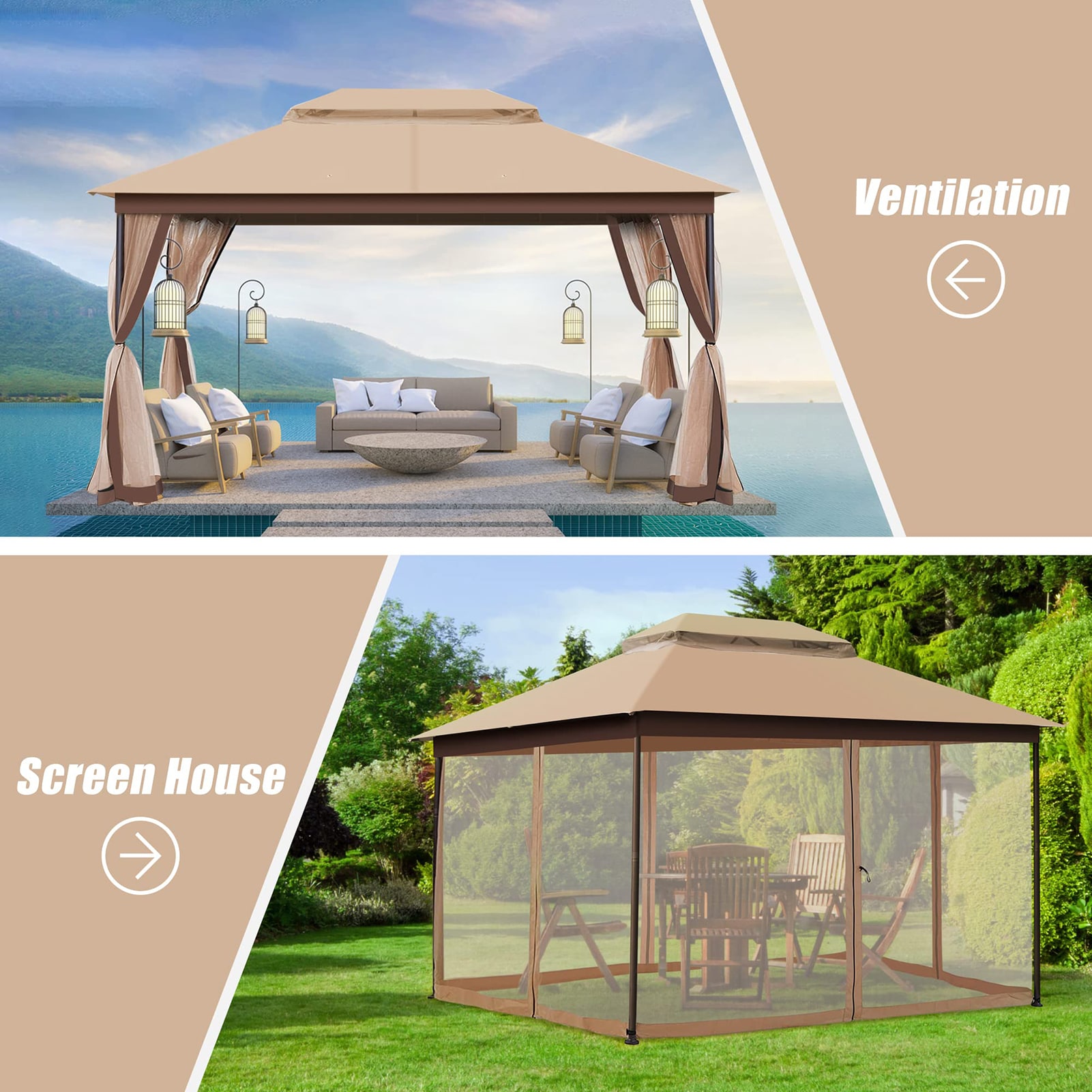 StarEcho SEVC24-PT0148C2S Wood-Resin-Gazebos - View #4