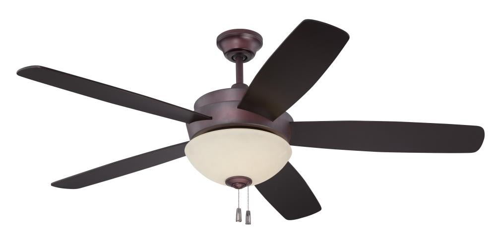 Craftmade LY52OB5 Layton 52-in Oiled Bronze Candelabra Base (e-12) Indoor Ceiling Fan with Light (5-Blade)
