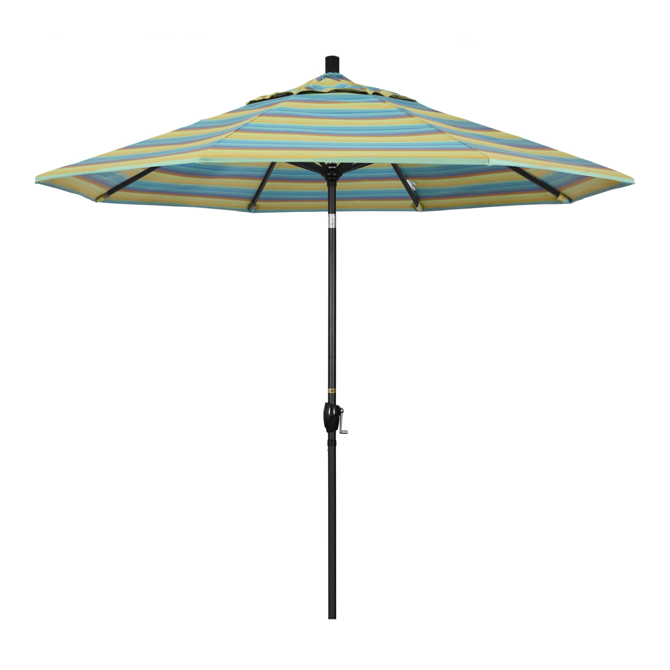 California Umbrella GSPT908302-56096 9-ft Aluminum Green Push-button Tilt Market Patio Umbrella