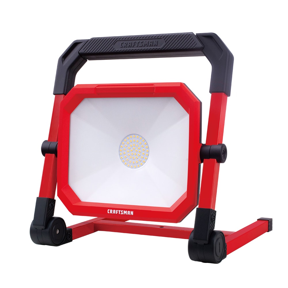 CRAFTSMAN 4500-Lumen LED Red Plug-in Portable Work Light in the Work Lights  department at