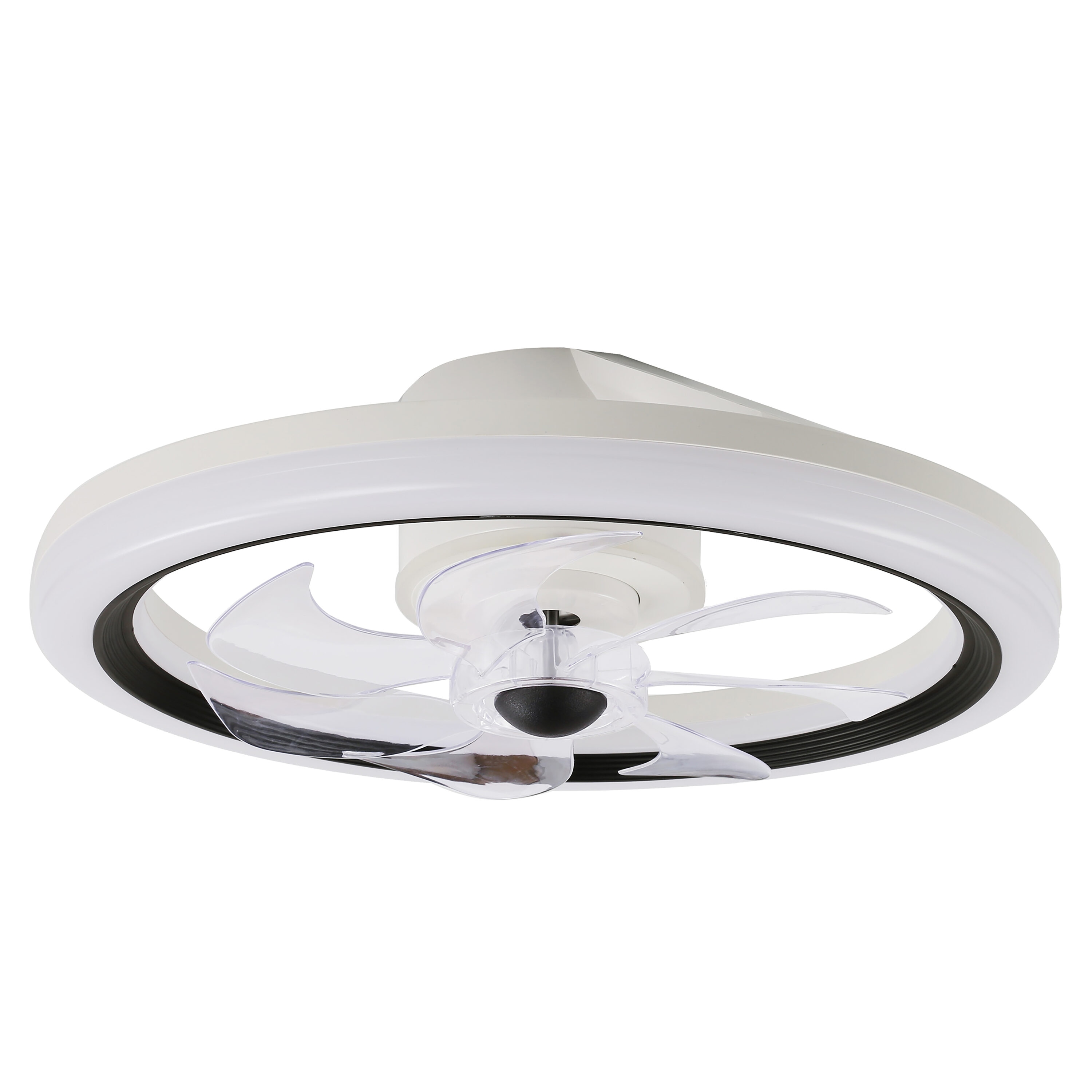 Bella Depot Low Profile Fans 19-in White with Clear Blades Color ...