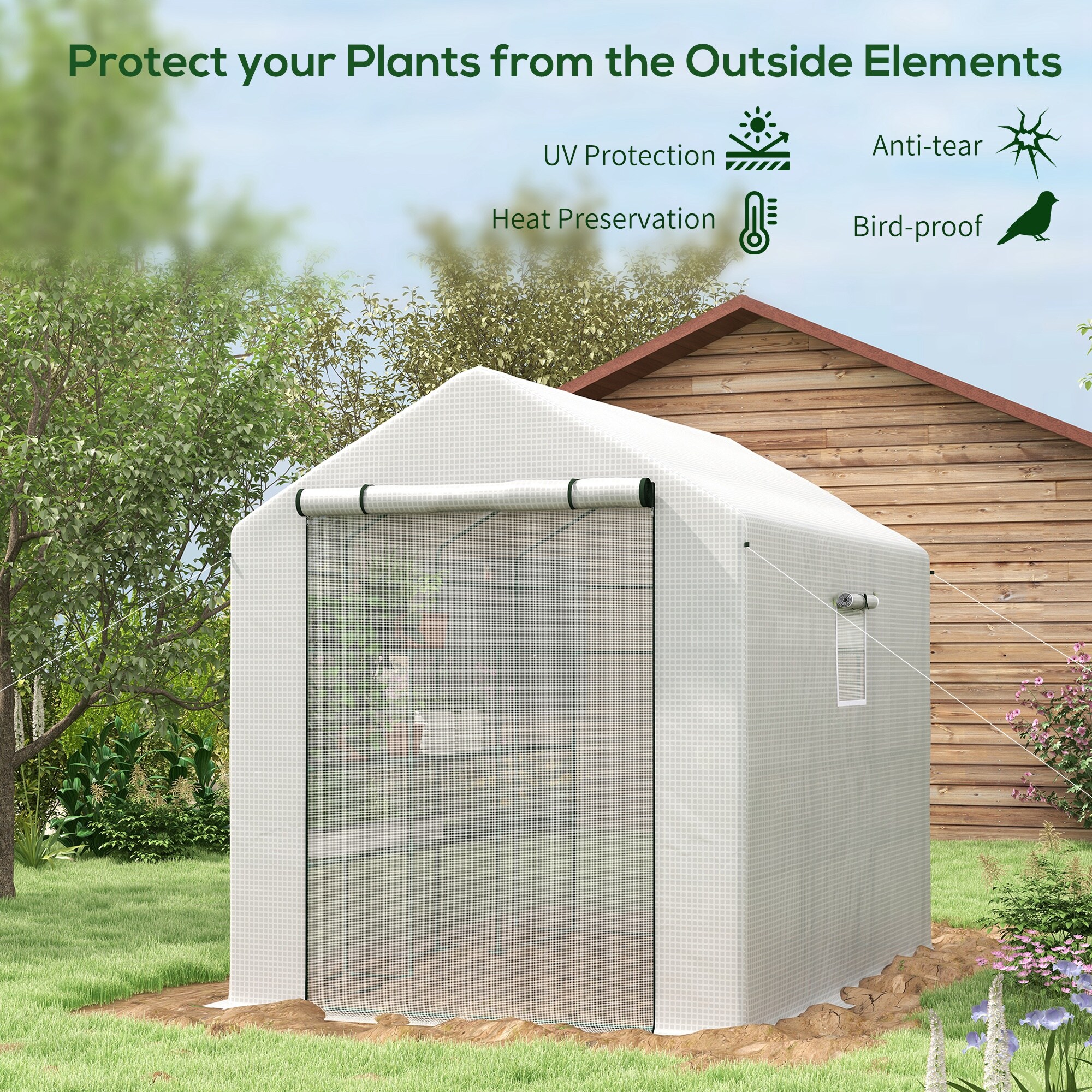 Outsunny 845-696V00WT greenhouses - View #8