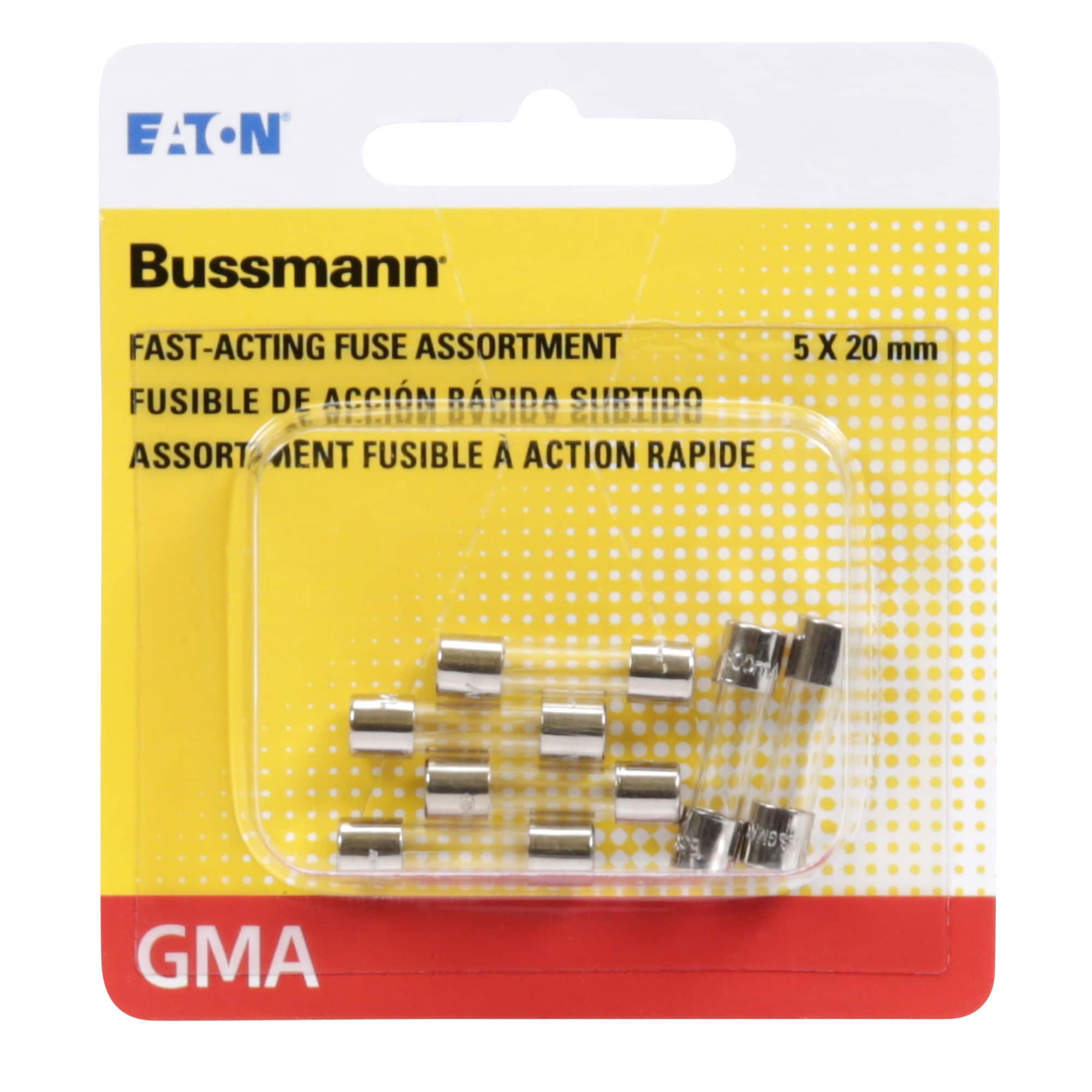 Cooper Bussmann 5-Pack 10A Fast-Acting Glass Tube Fuse for