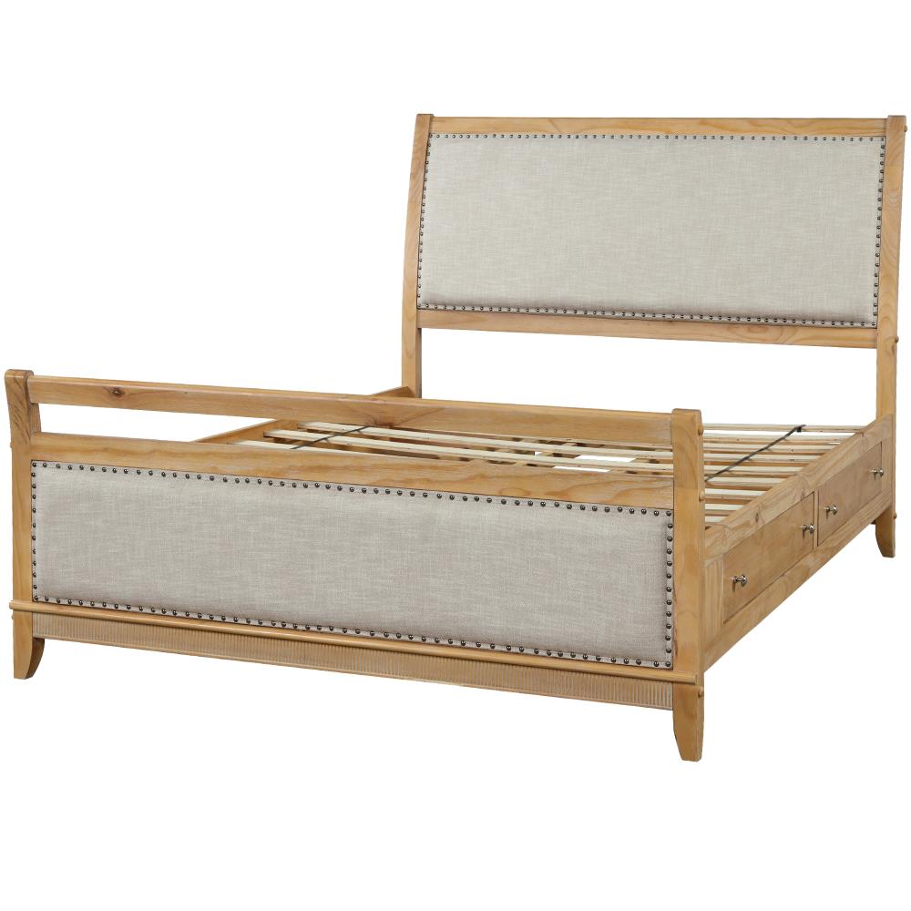 CASAINC BH-002AAA Wood storage king bed Hazel King Wood Upholstered Bed with Storage
