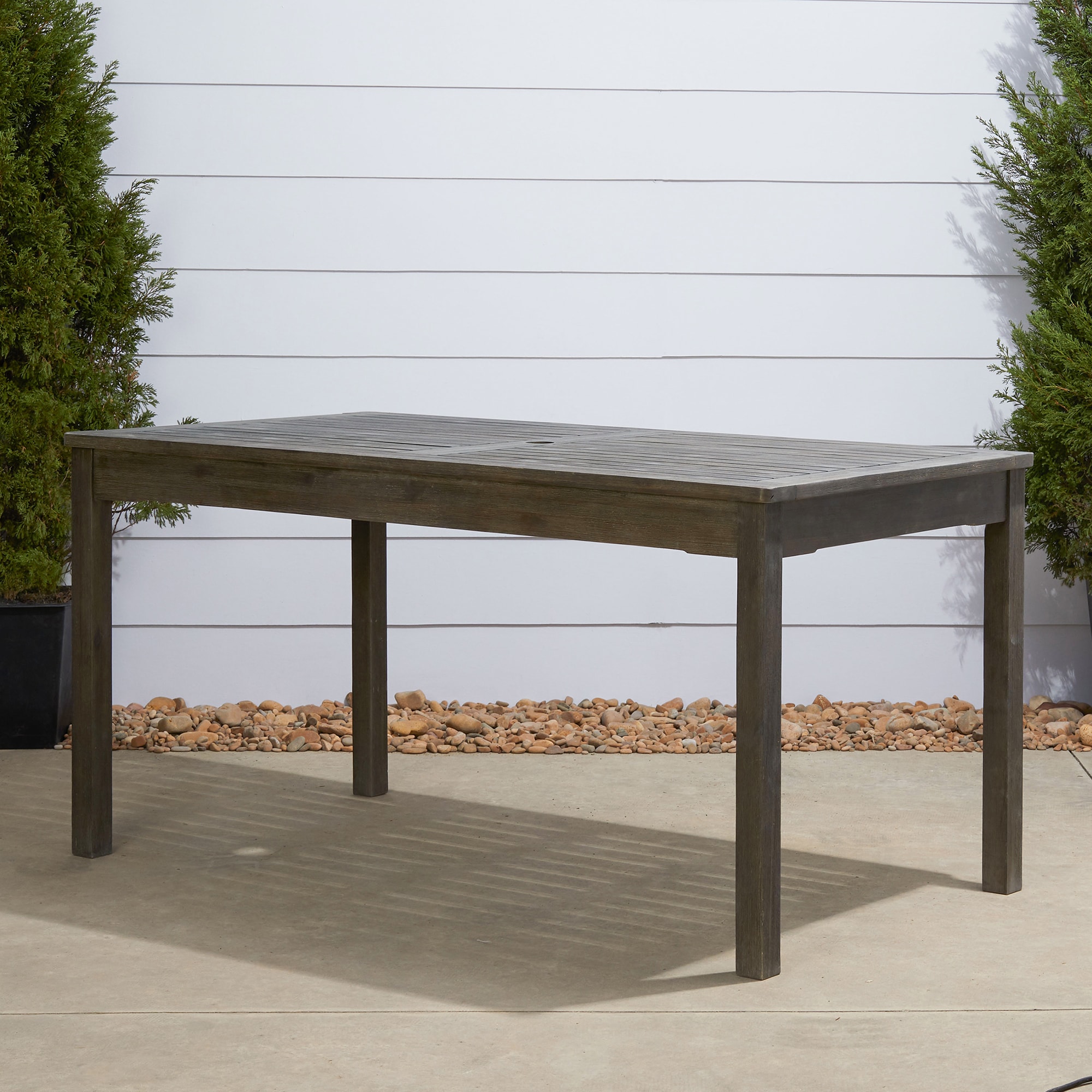 Clihome CB-V1297 Outdoor Rectangular Hand-scraped Wood Patio Dining Table