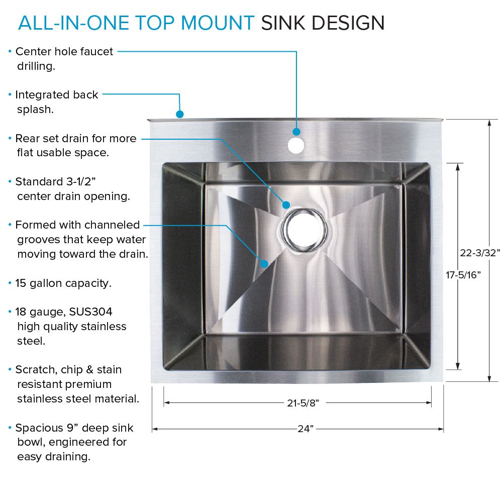 Transolid EWS-2422S Laundry-Tubs-Utility-Sinks - View #8
