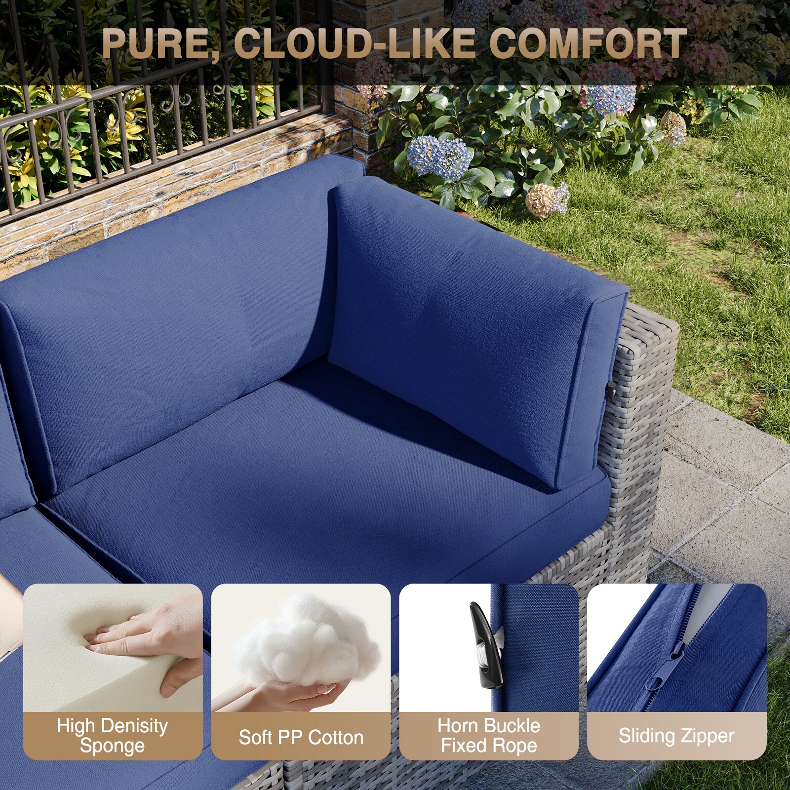 AOXUN PA-120GR13 Patio-Conversation-Sets - View #3