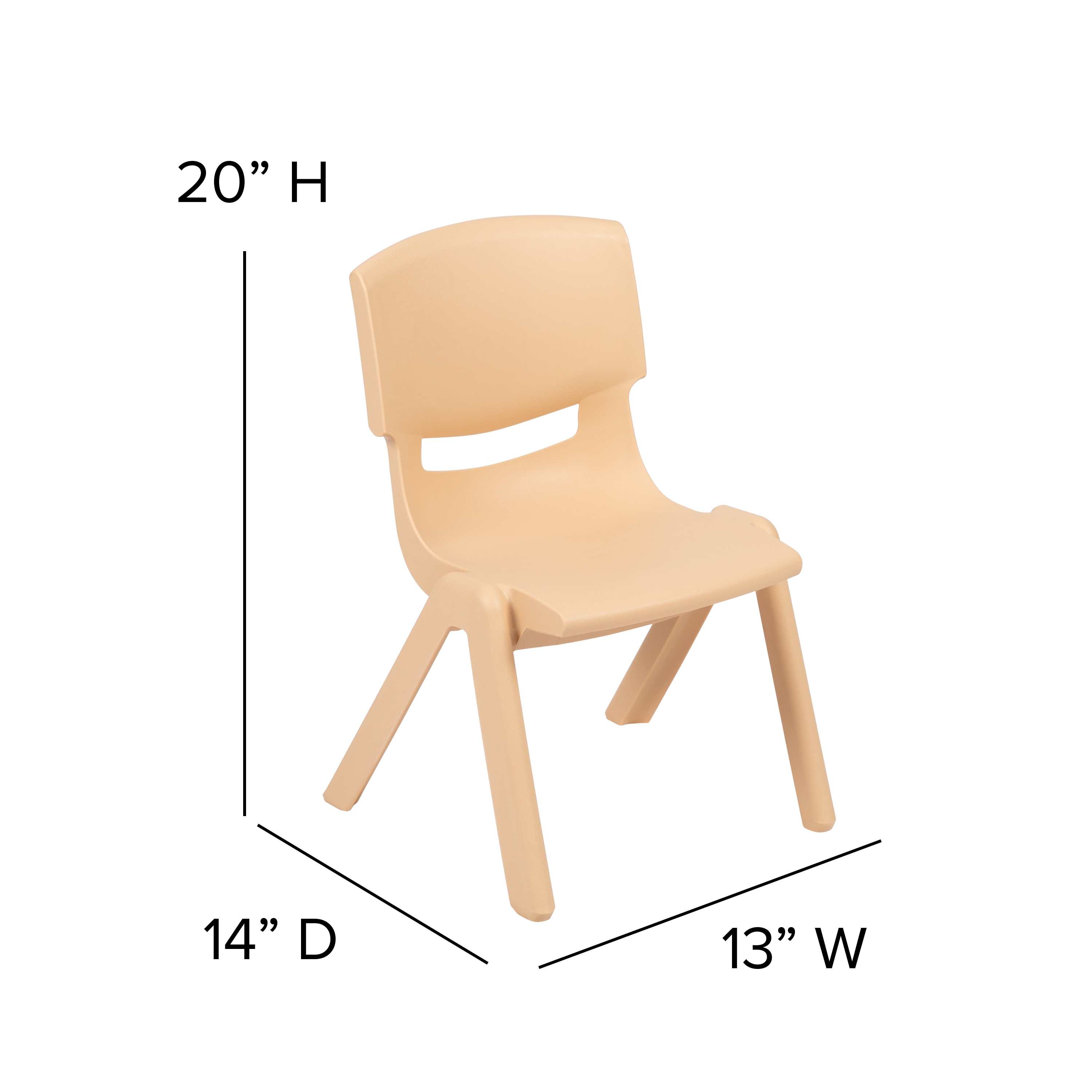 Midtown Foam Classroom Chair, Medium Size - For Elementary to