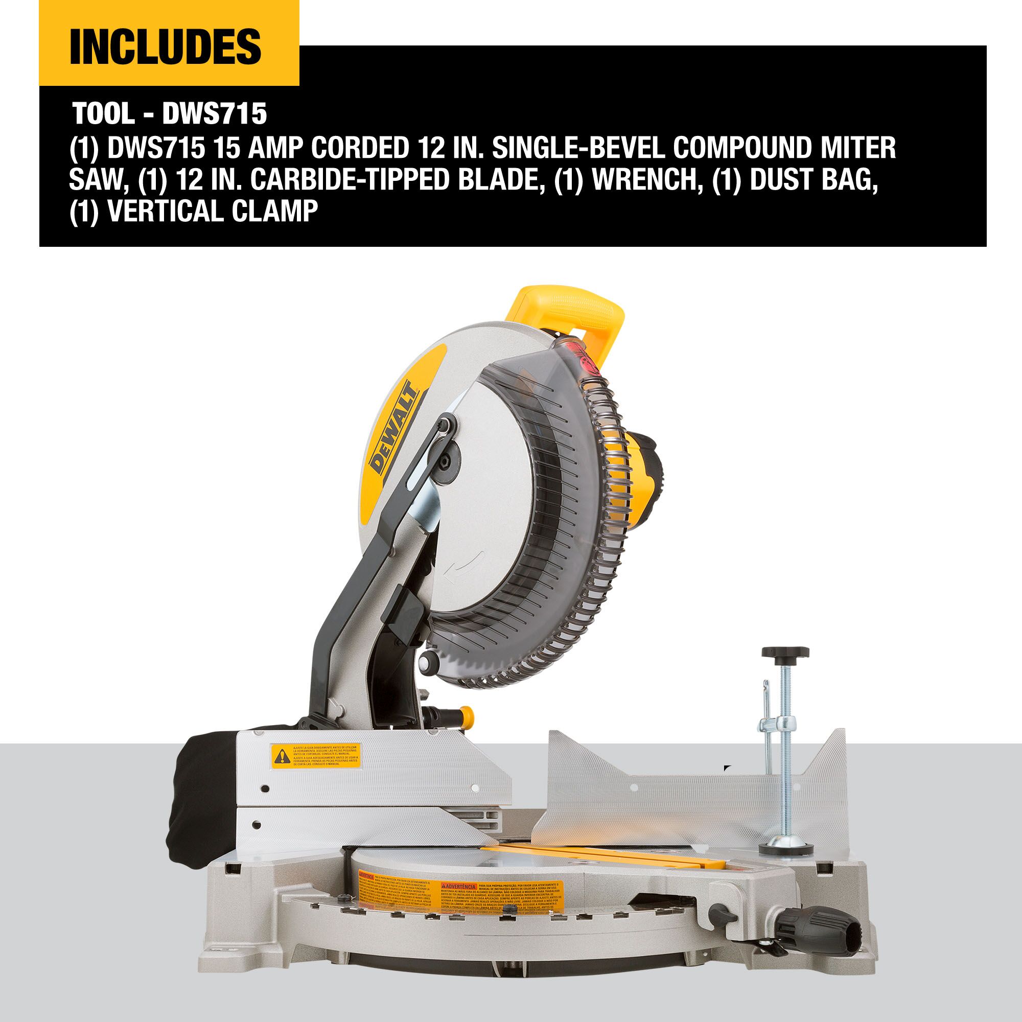 DEWALT 12-in 15-Amp Single Bevel Compound Corded Miter Saw in the Miter Saws  department at