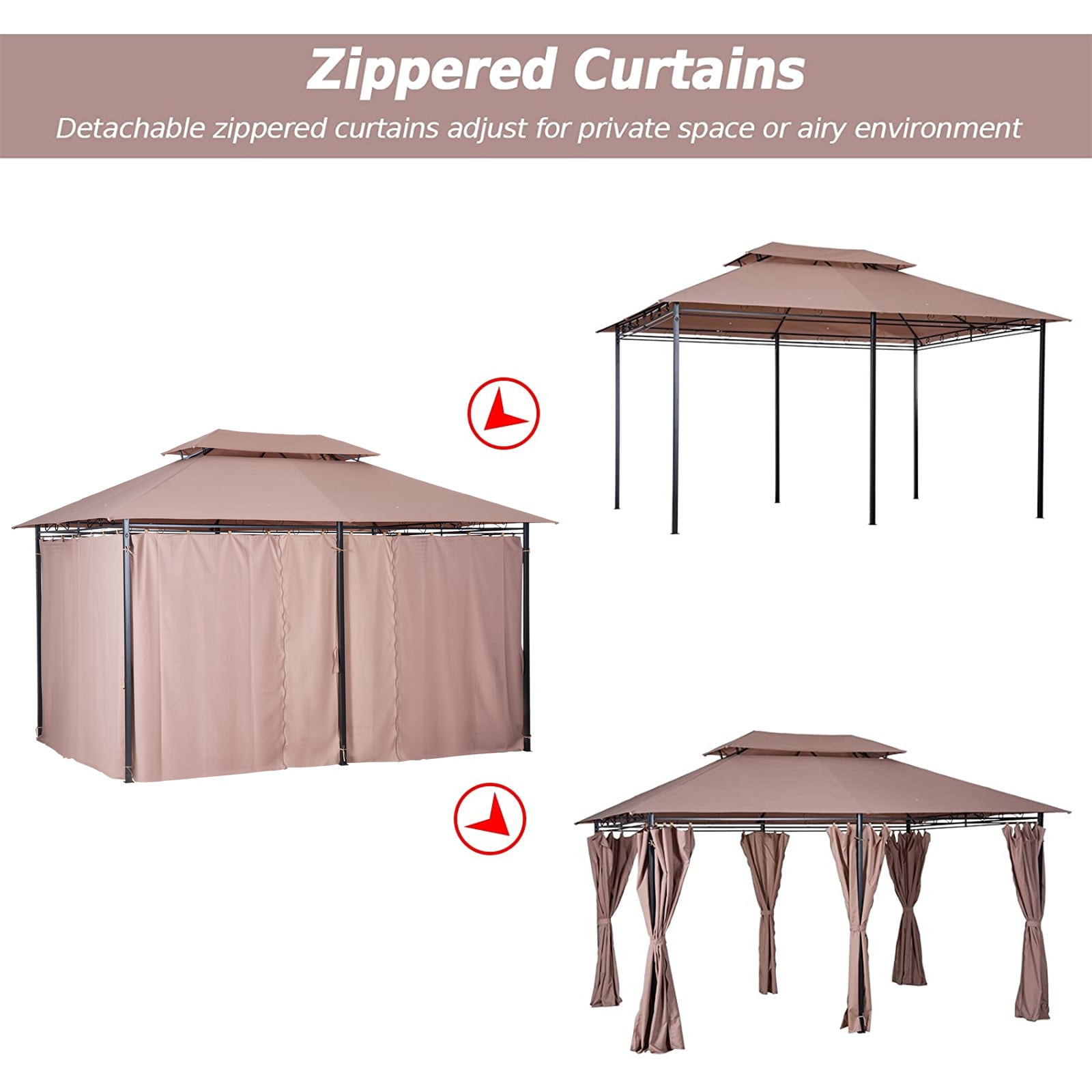ToolCat BZ2-17-PW Wood-Resin-Gazebos - View #8