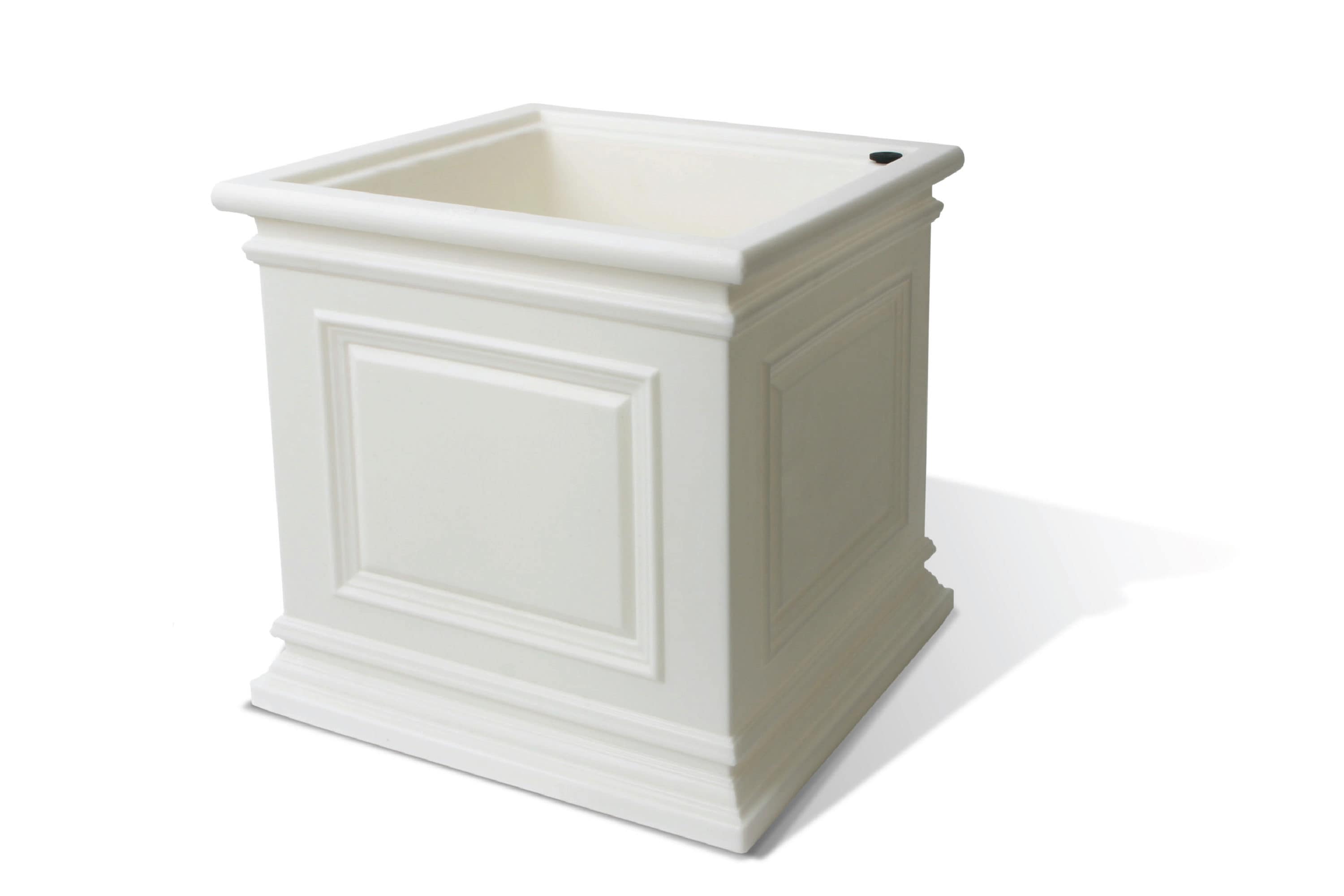 Algreen Products 88407 Square 12.5-in W x 16.3-in H x 12.5-in D White Plastic Indoor/Outdoor with Self Watering Planter