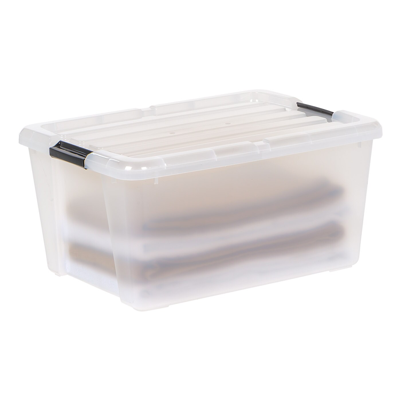 IRIS Large 17-Gallons (68-Quart) Clear Tote with Standard Snap Lid in the  Plastic Storage Containers department at