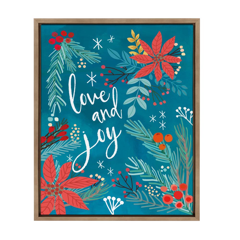 Kate and Laurel 217656 Gold Framed 24-in H x 18-in W Whimsical Print on Canvas