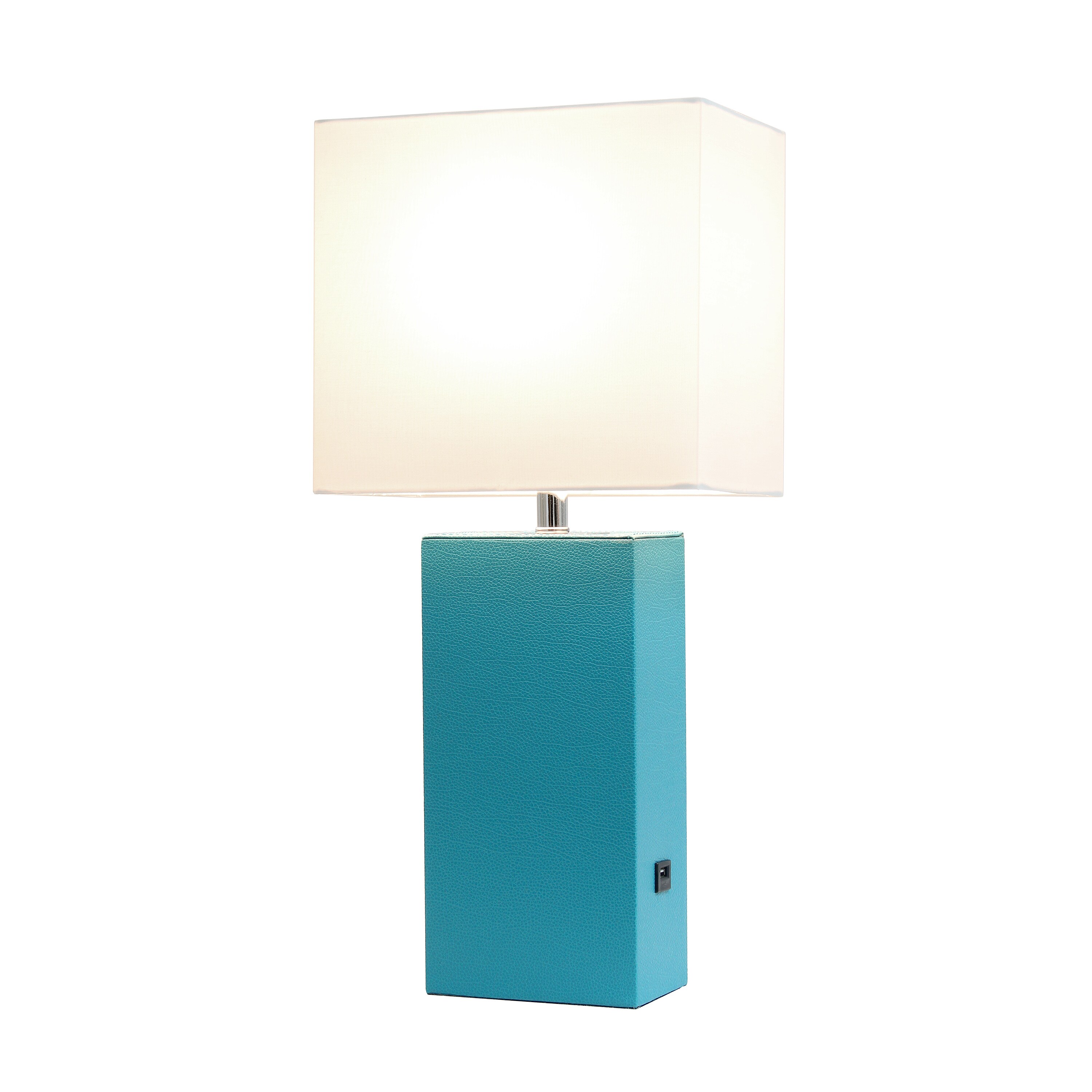 Lalia Home Lexington 21 In Teal Led On Off Switch Table Lamp With