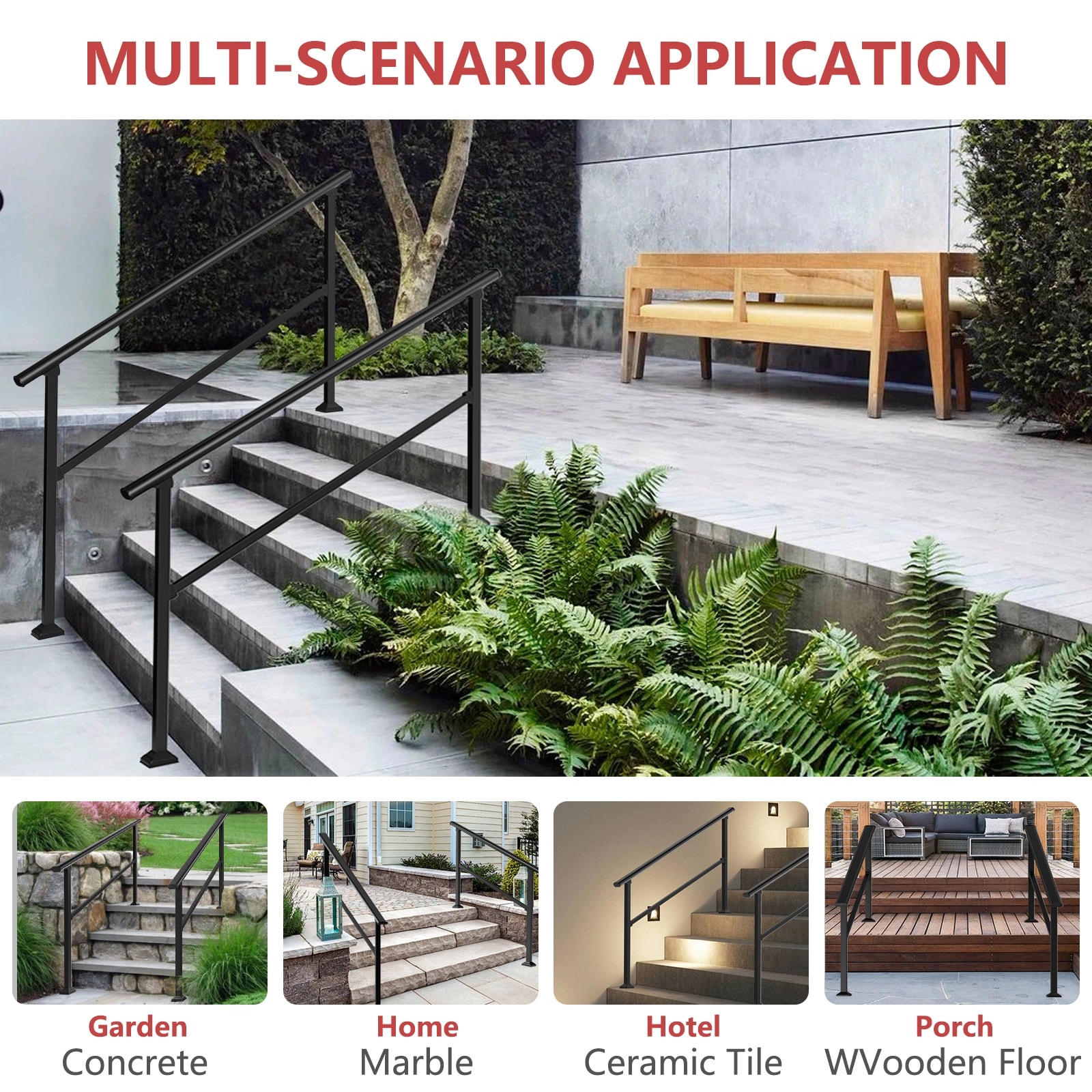 LOVMOR OUTDOOR STAIR RAILIN railings - View #5
