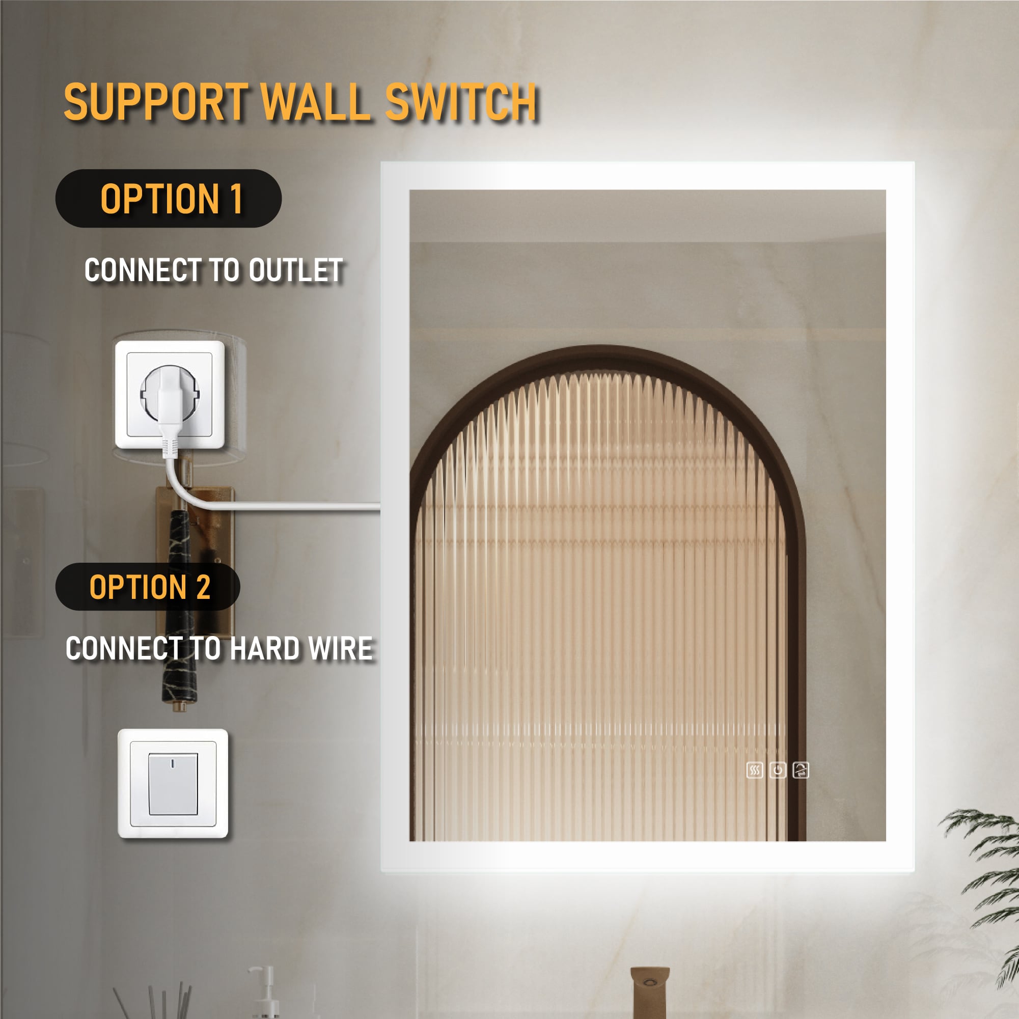 Forclover MRE-7GX2432 Framed-Bath-Mirrors - View #2
