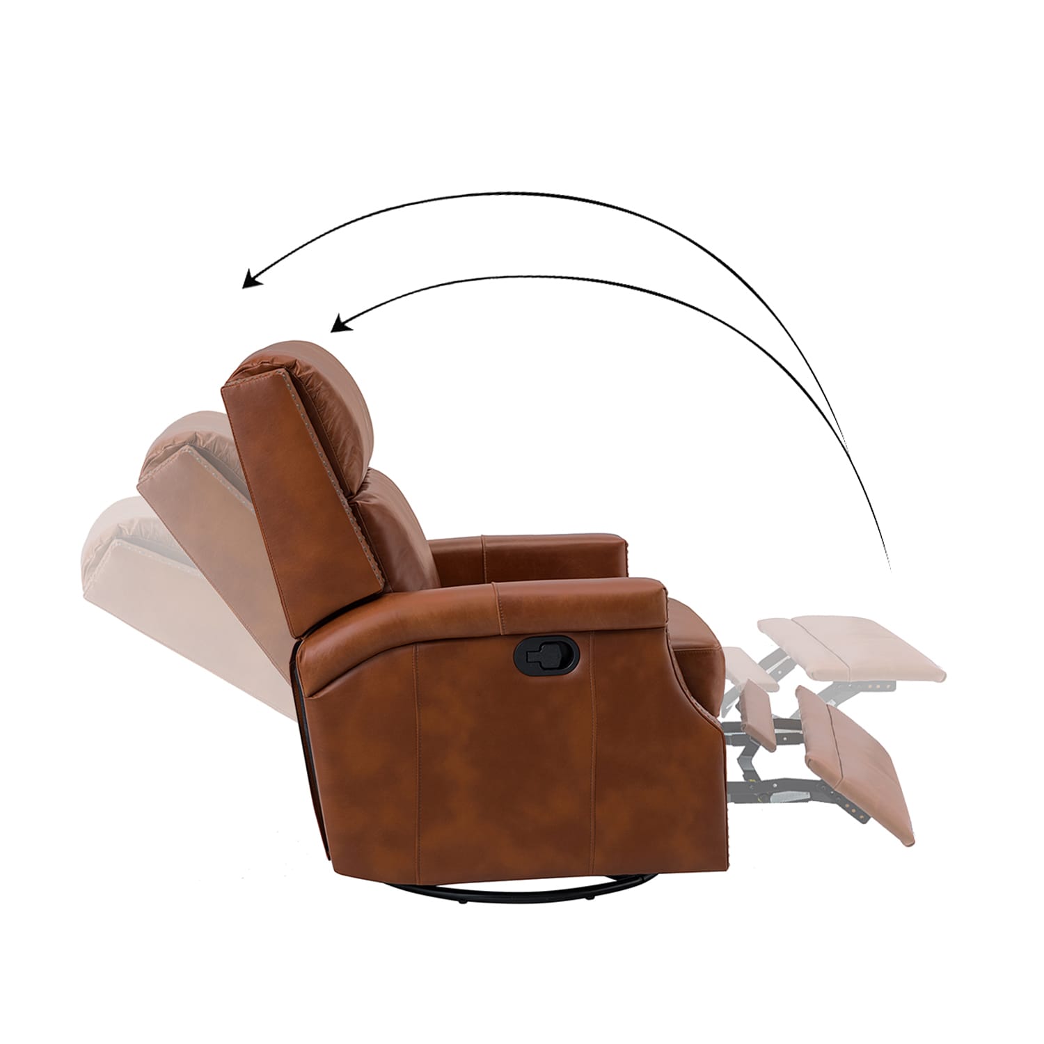 14 Karat Home RCLB0412-SADDLE recliners - View #4