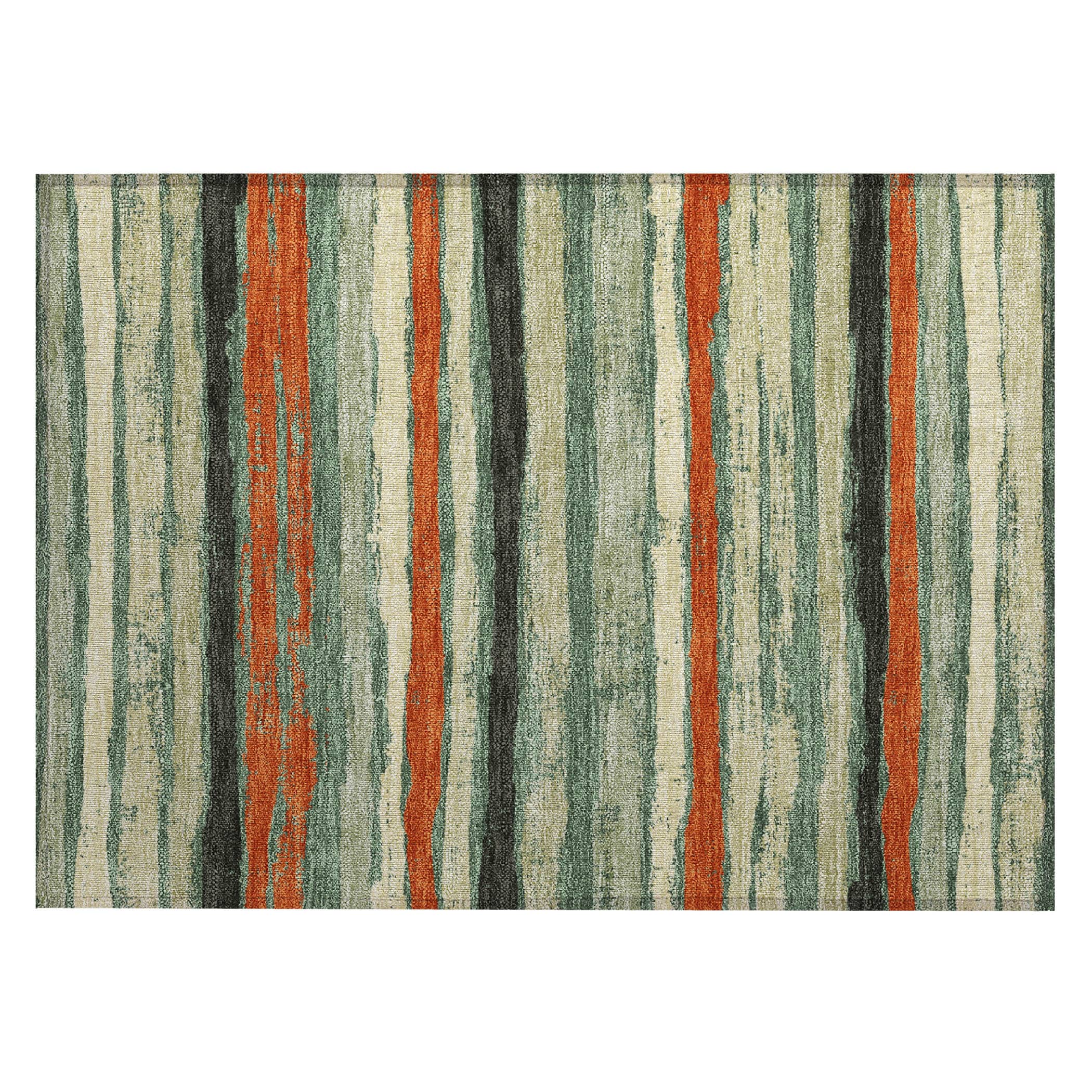 Sage Rectangular Synthetic Flat Woven Washable Rug 20" x 30"