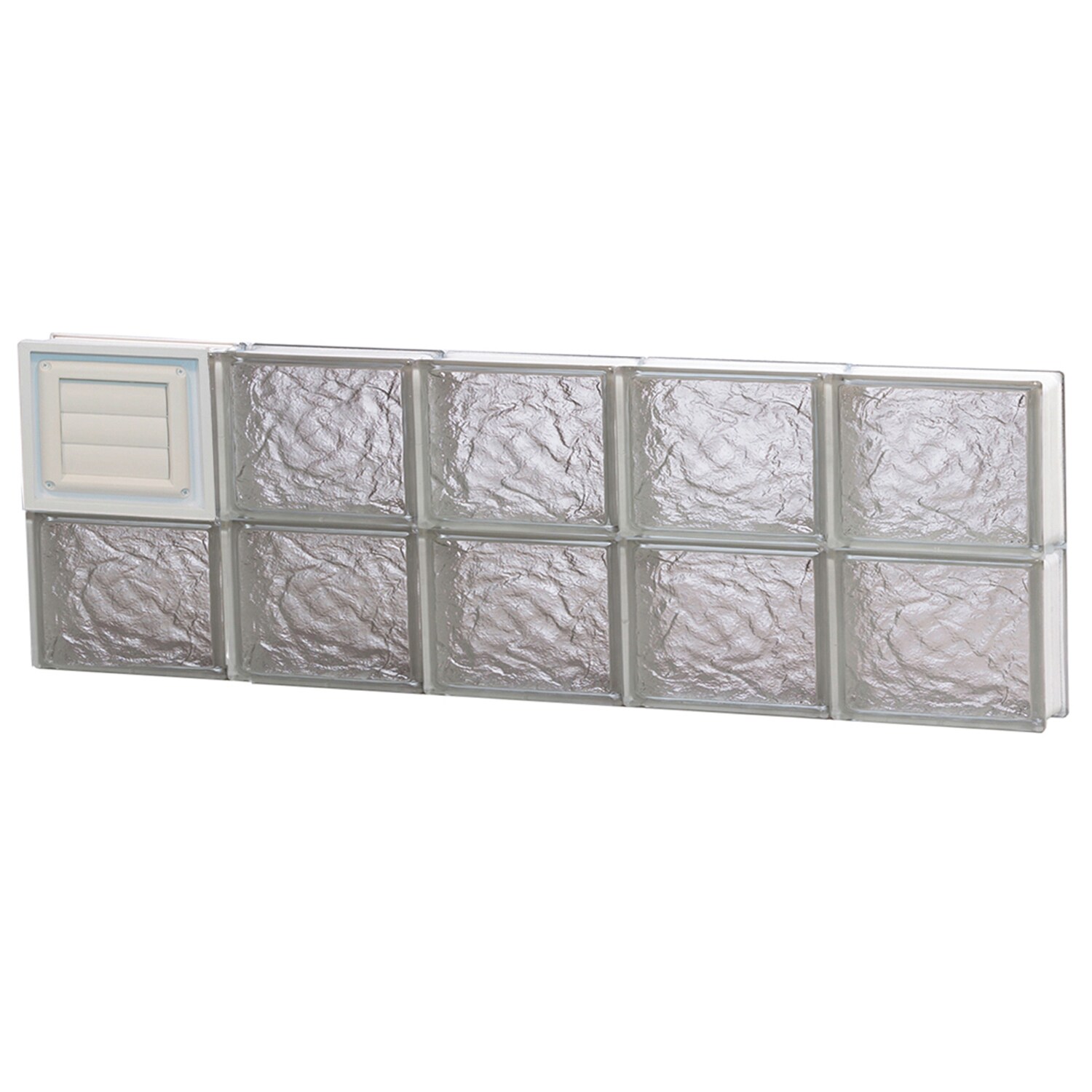 REDI2SET D4012IS Ice Glass 38-3/4-in x 11-1/2-in Frameless Replacement Dryer vent Glass Block Window