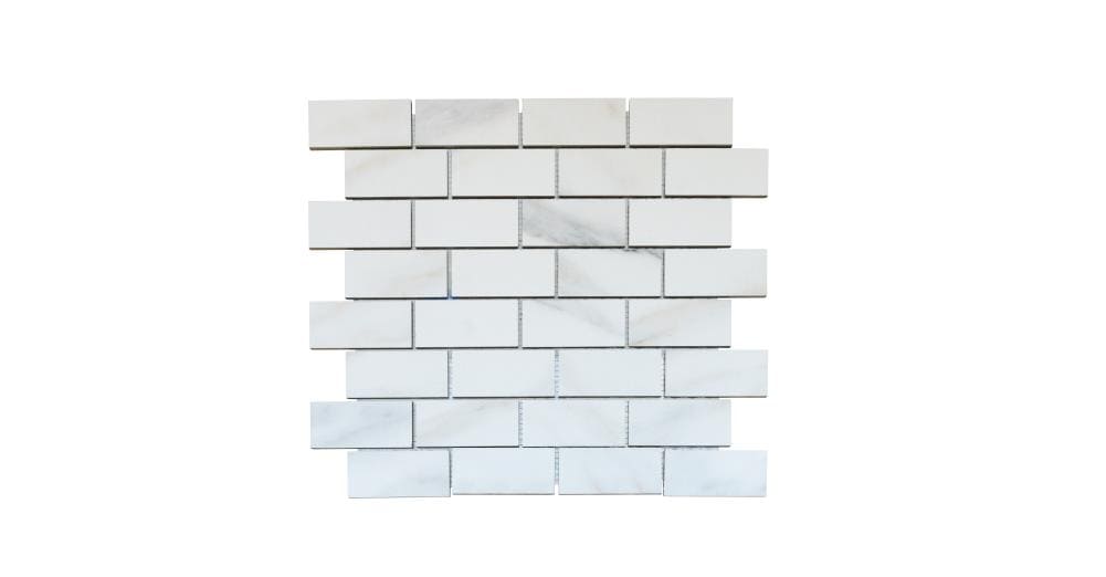 Arabescato White 12-in x 12-in Matte Porcelain Brick Marble Look Floor and Wall Tile (0.96-sq. ft/ Piece) | - allen + roth 1102052
