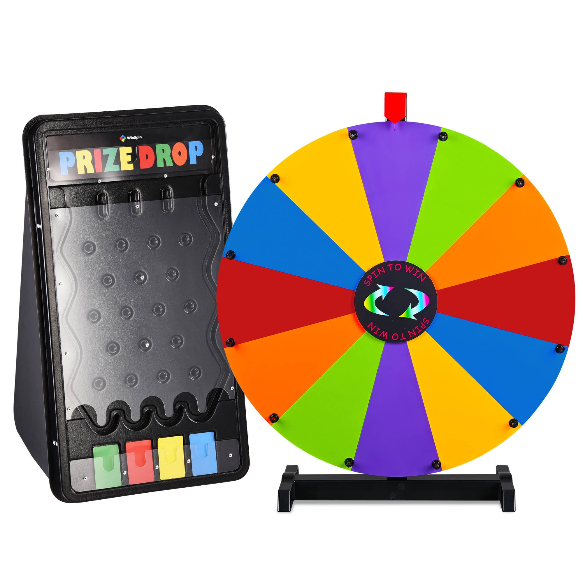 Yescom WinSpin 24IN Modular Prize Wheel Tabletop and Mini Prize Drop ...